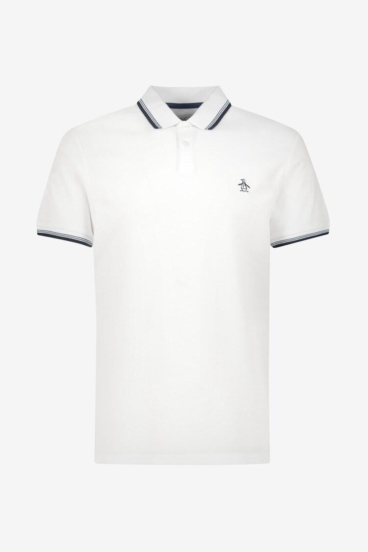 Белый - Original Penguin рубашка поло с контрастной отделкой - Image 1 of 1