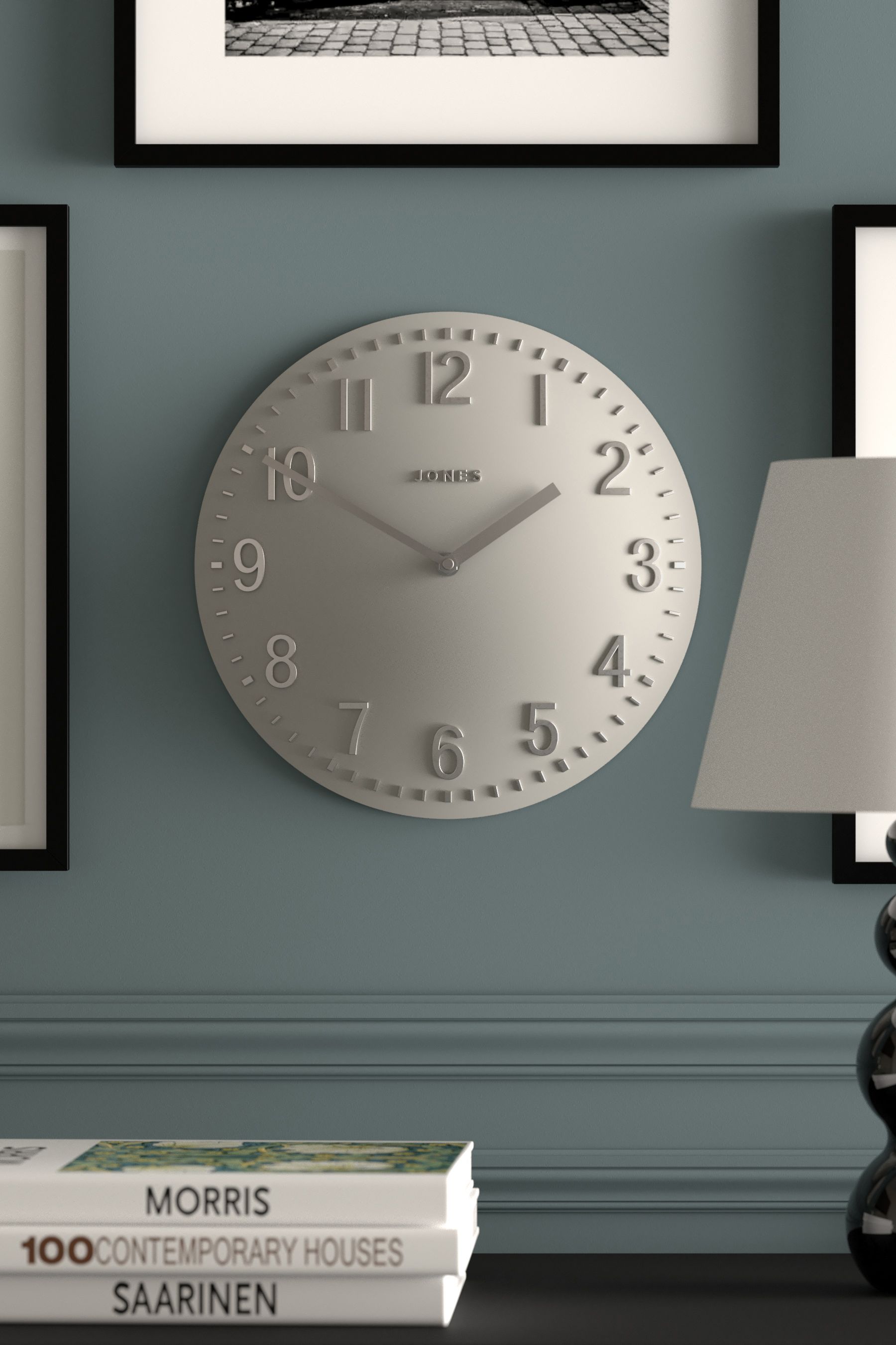 Buy Jones Clocks Grey Grey Chilli Convex Wall Clock from the Next UK