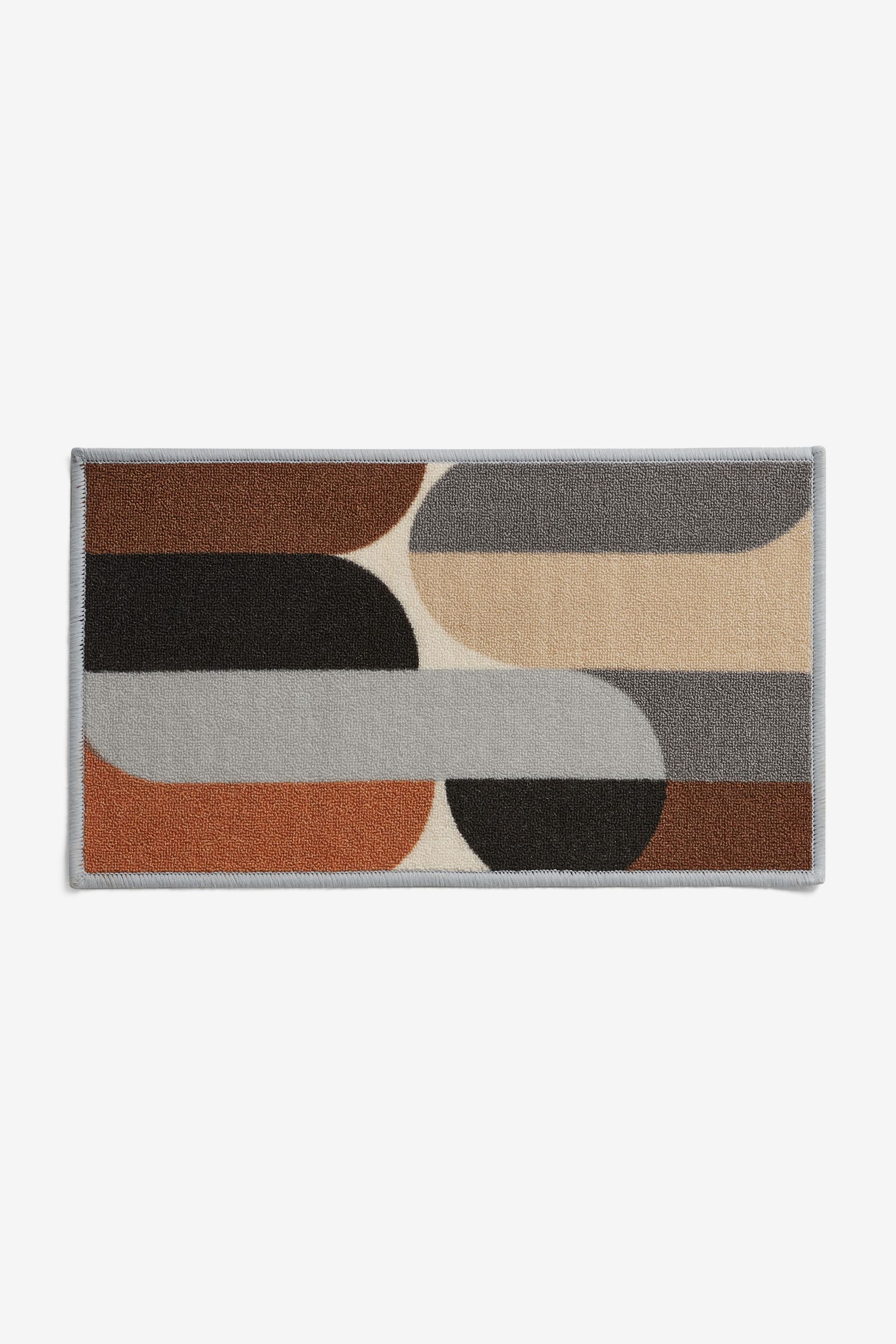 Buy Monochrome Washable Retro Shapes Doormat from the Next UK online shop
