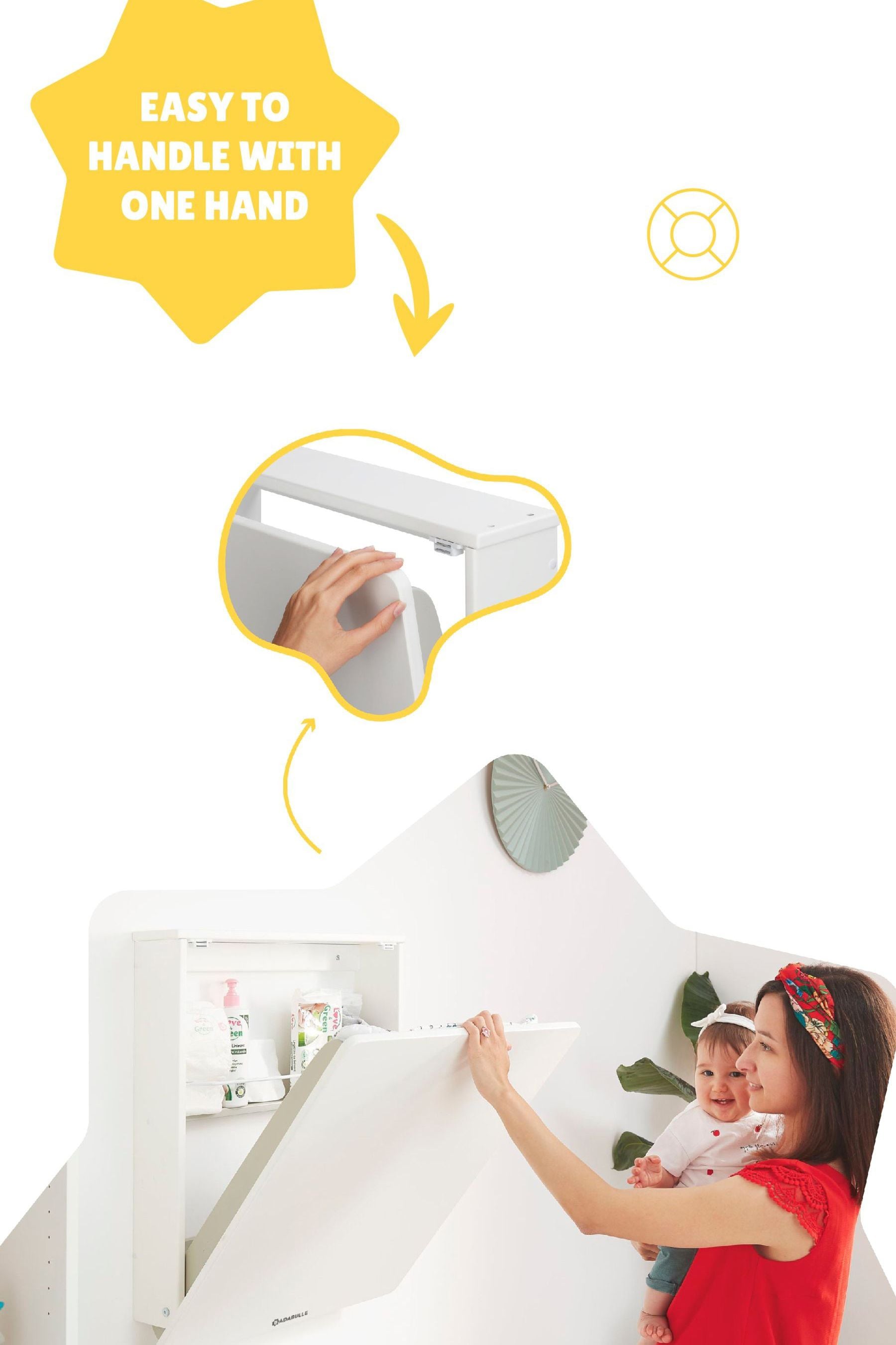 Buy Badabulle Wall Mounted Changing Table With Changing Mat from the Next UK online shop