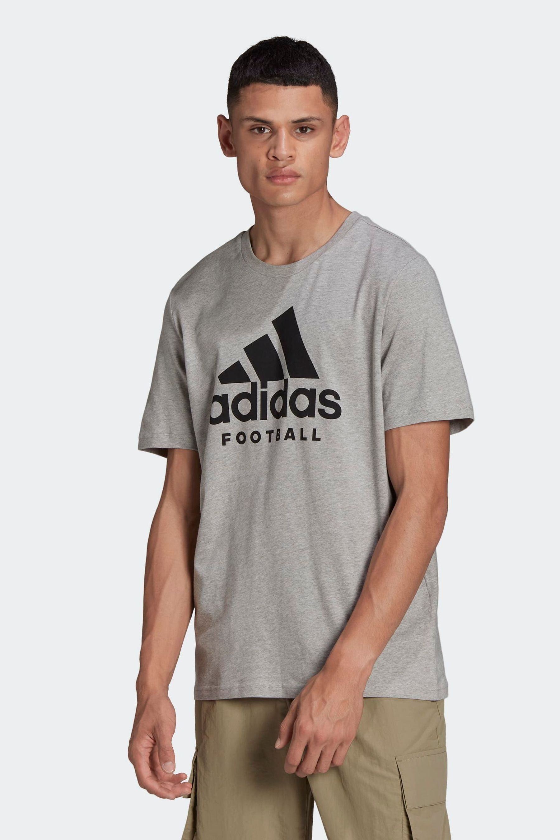 Buy adidas Grey Football Logo TShirt from the Next UK online shop