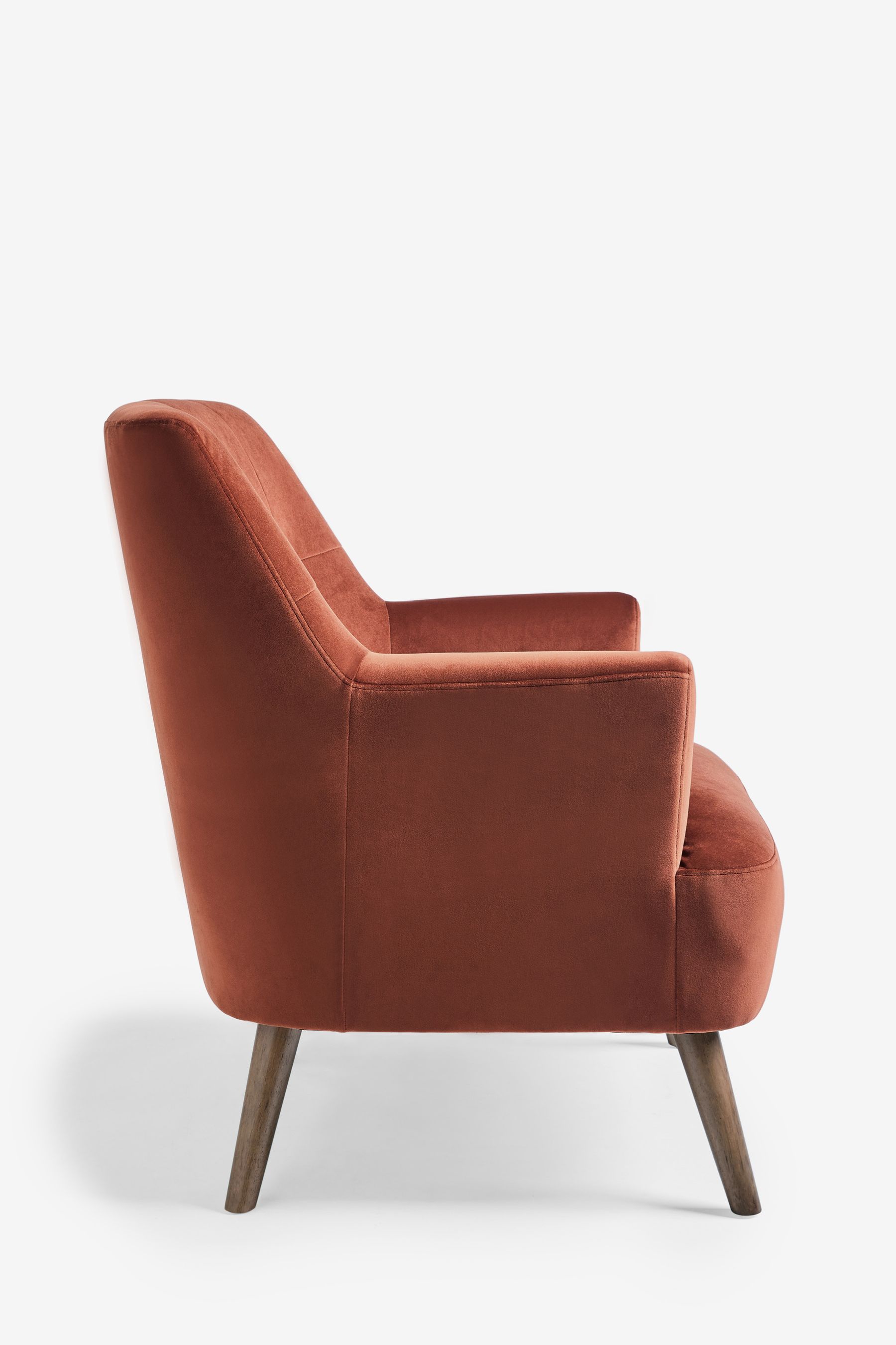 Buy Soft Velvet Rust Brown Carter Armchair from the Next UK online shop