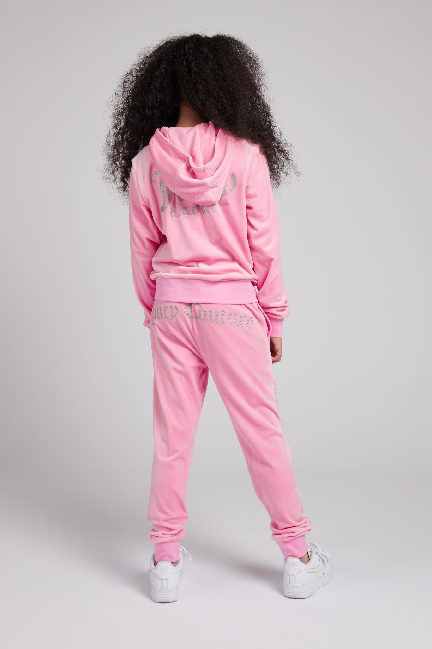 Buy Juicy Couture Pink Velour Zip Thru Tracksuit from Next Ireland