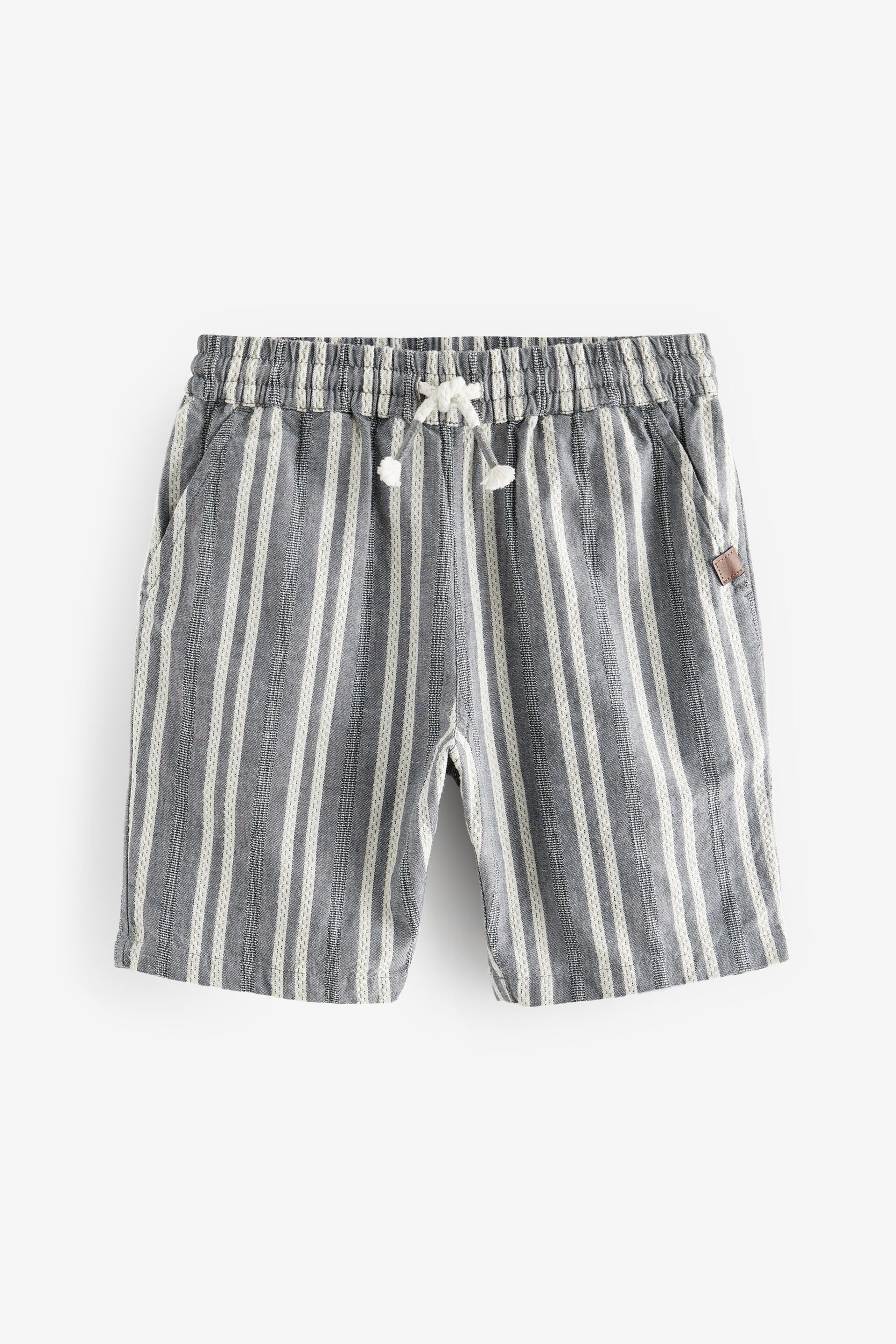 Blue Stripe Textured Stripe Shorts (3-16yrs) - Image 1 of 1