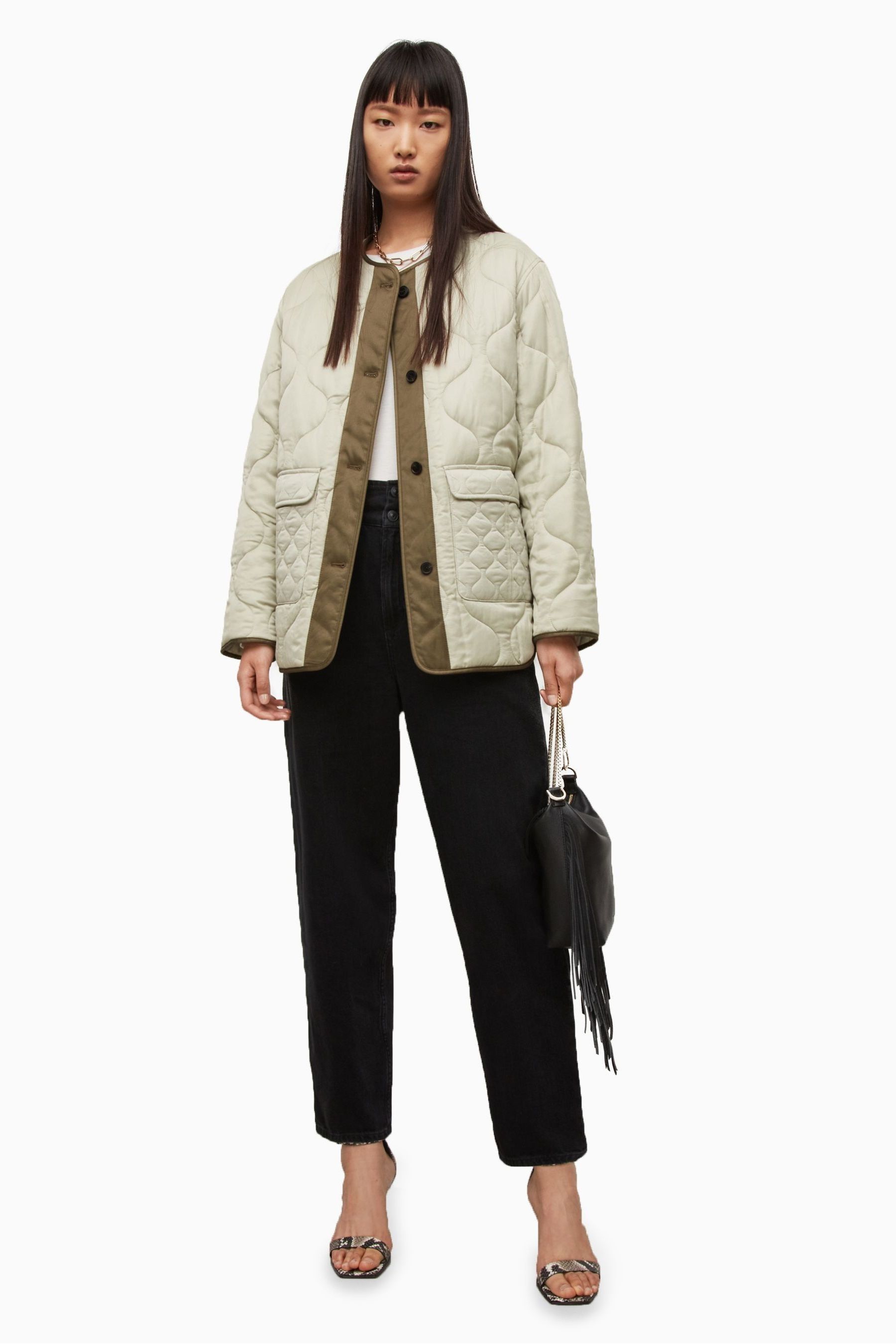 Buy AllSaints Cream Foxi Liner Jacket from the Next UK online shop