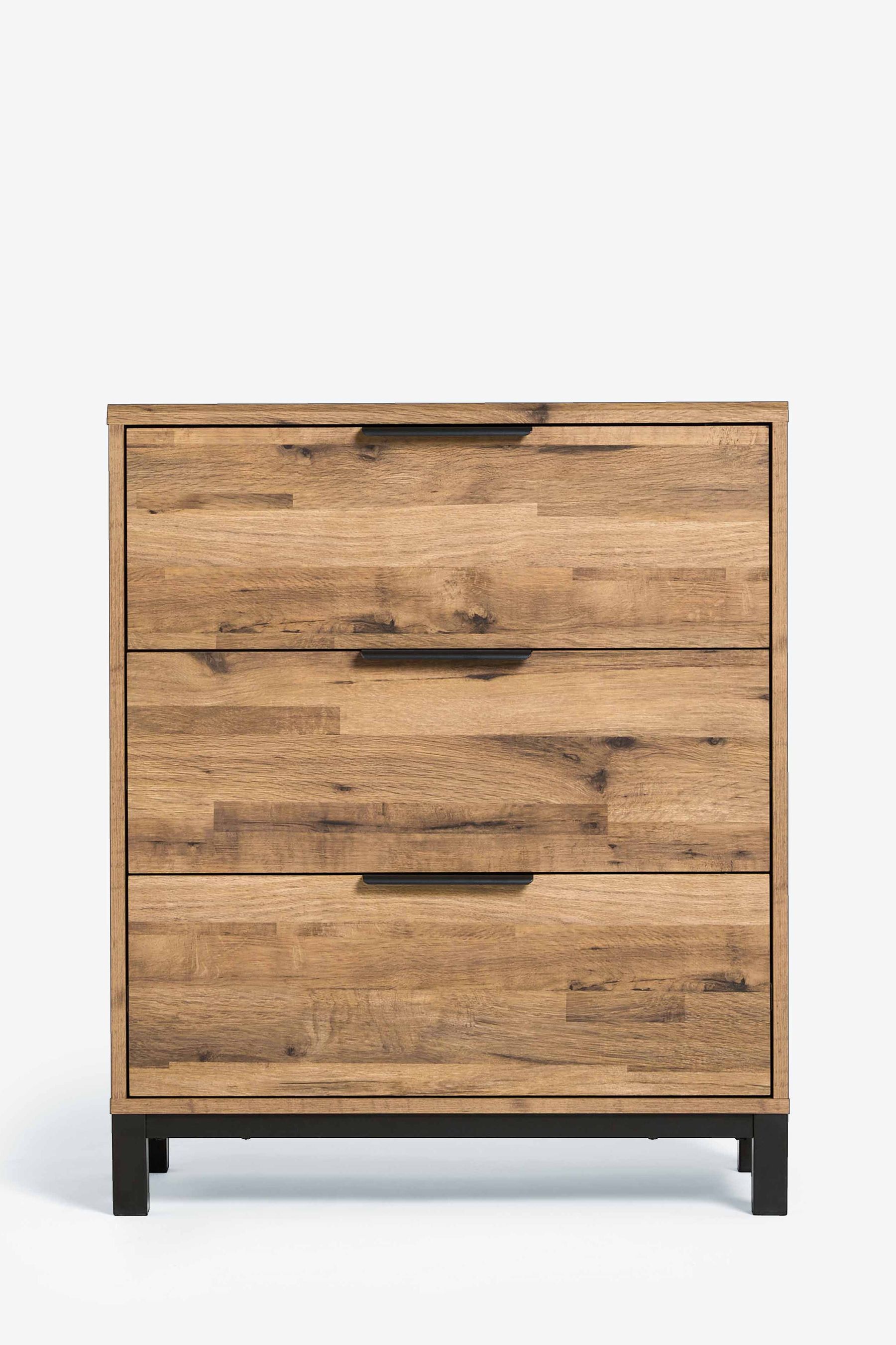 Buy Dark Bronx Oak Effect 3 Drawer Chest of Drawers from the Next UK