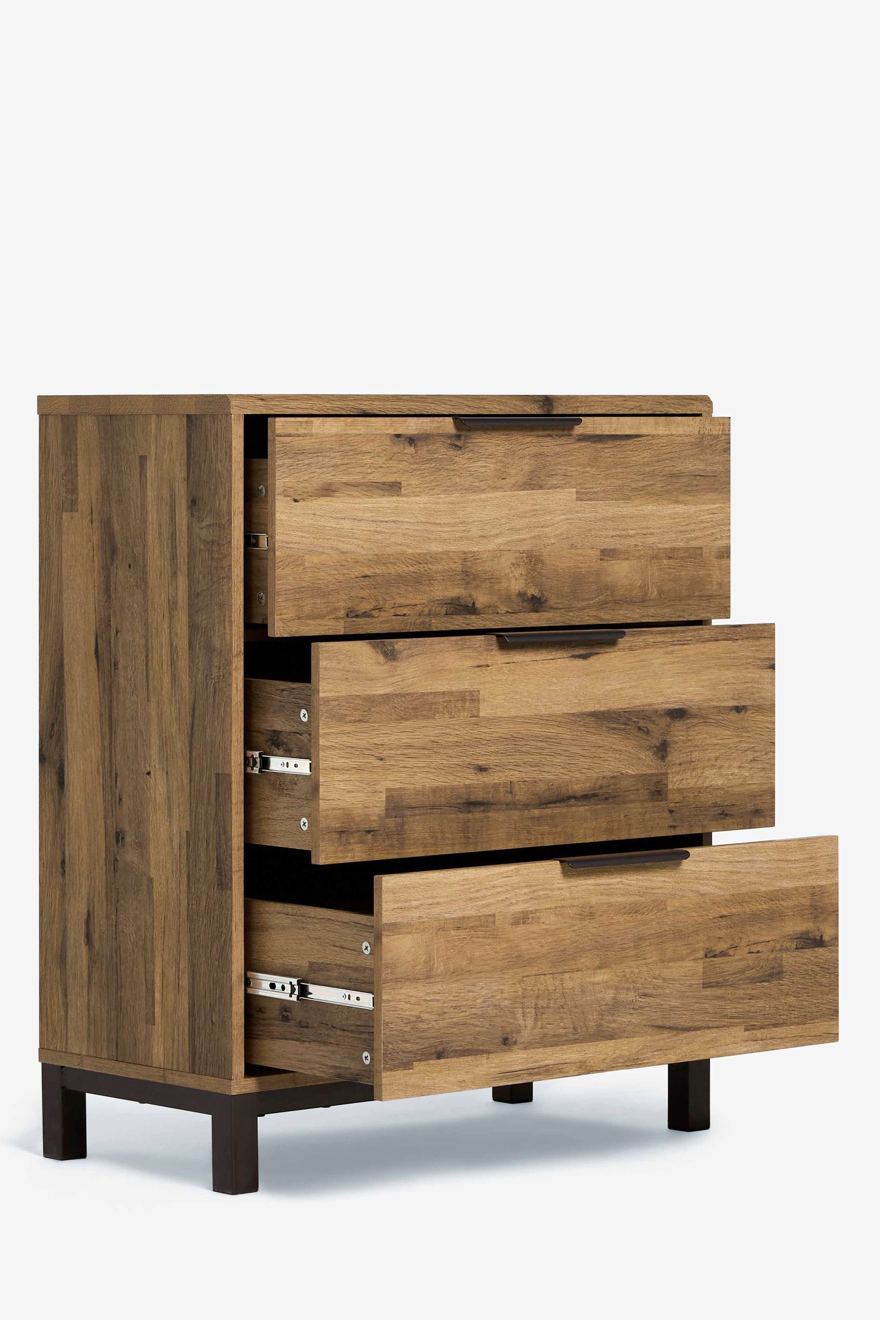 Buy Dark Bronx Oak Effect 3 Drawer Chest of Drawers from the Next UK