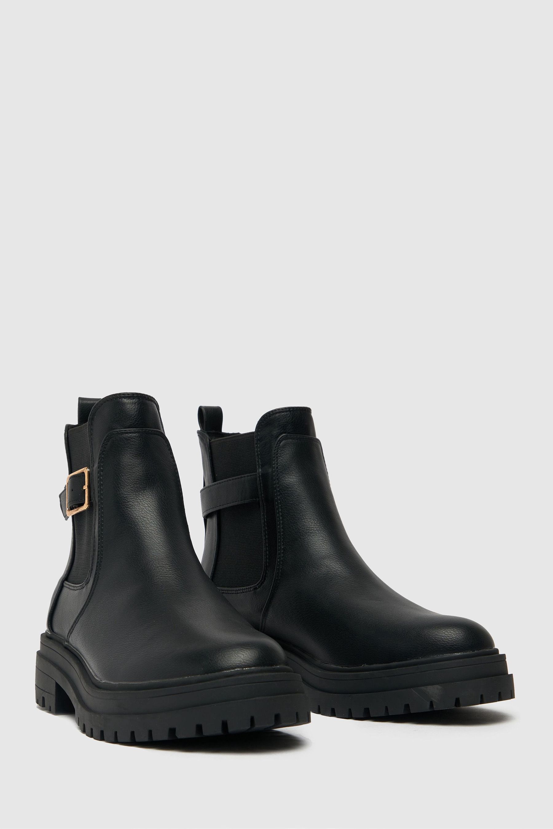 Buy Schuh Ava Chunky Buckle Black Boots from the Next UK online shop