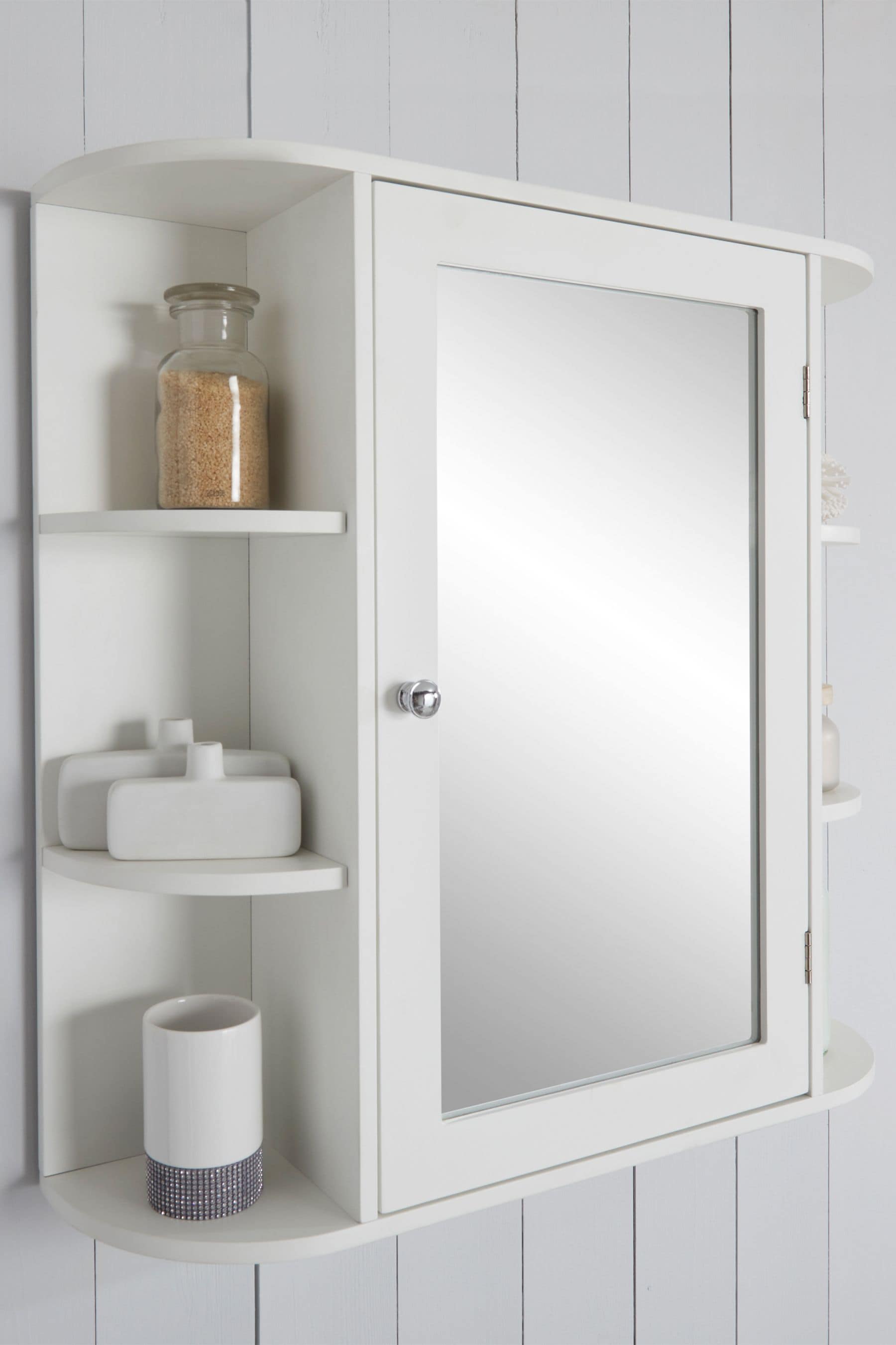 Buy Lloyd Pascal White Chatsworth Mirror Door Cabinet Display Shelf ...