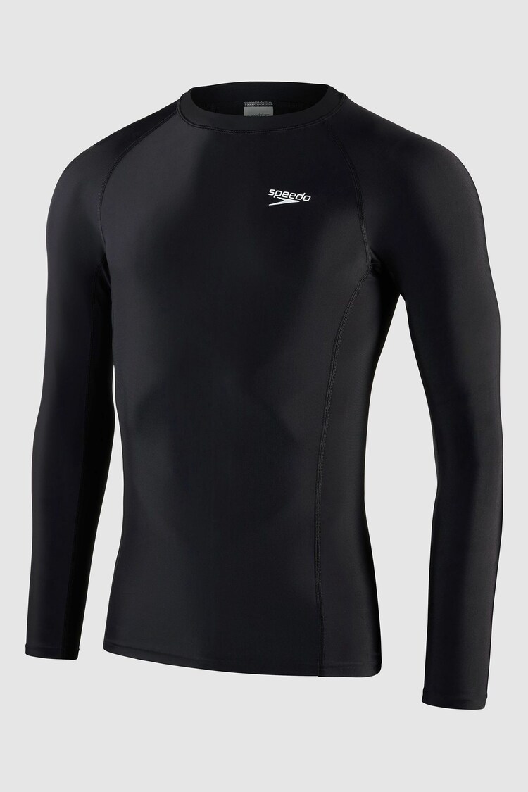 Speedo Black Long Sleeve Rash Top - Image 1 of 1