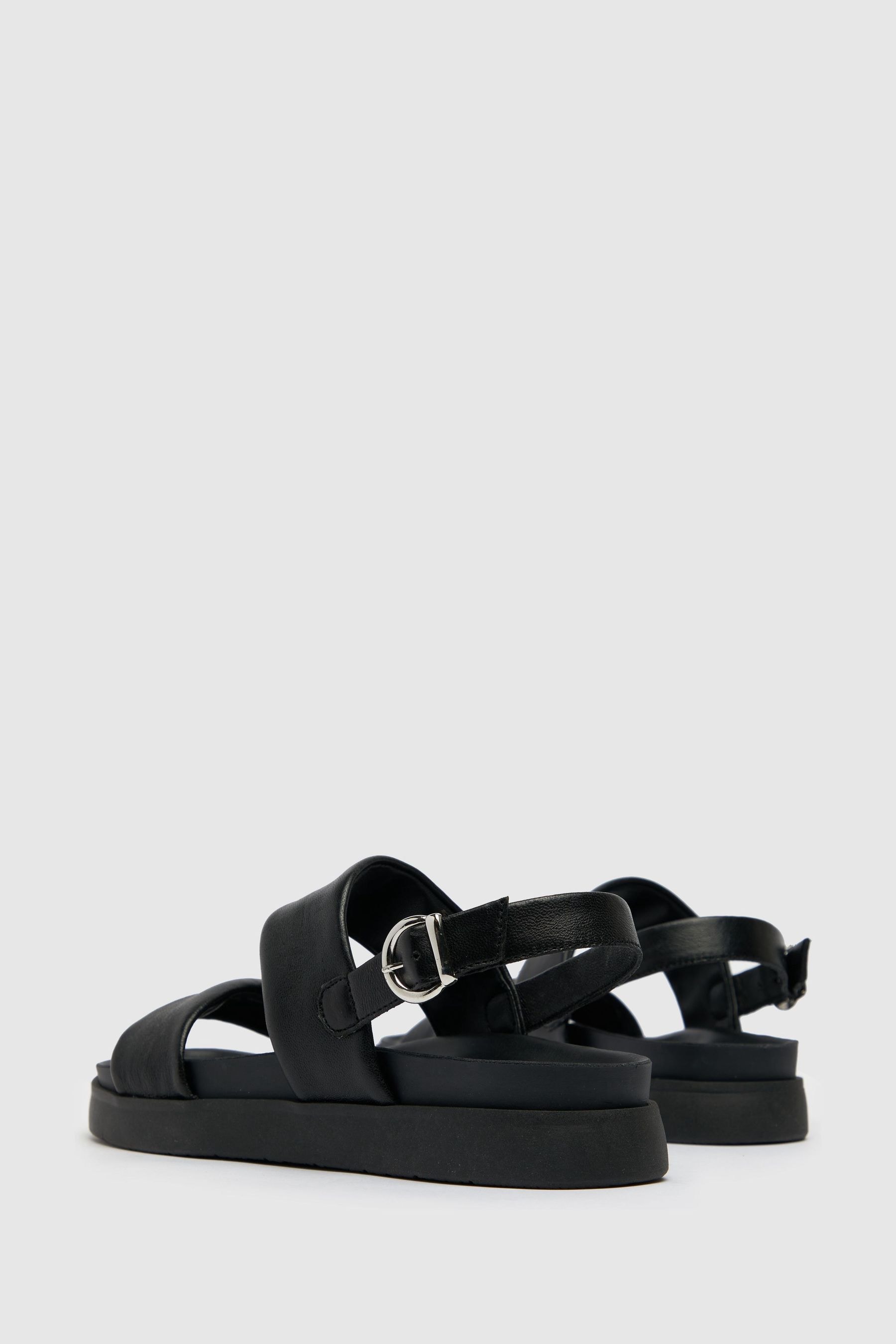 Buy Schuh Tasha Black Leather Double Band Sandals from the Next UK ...