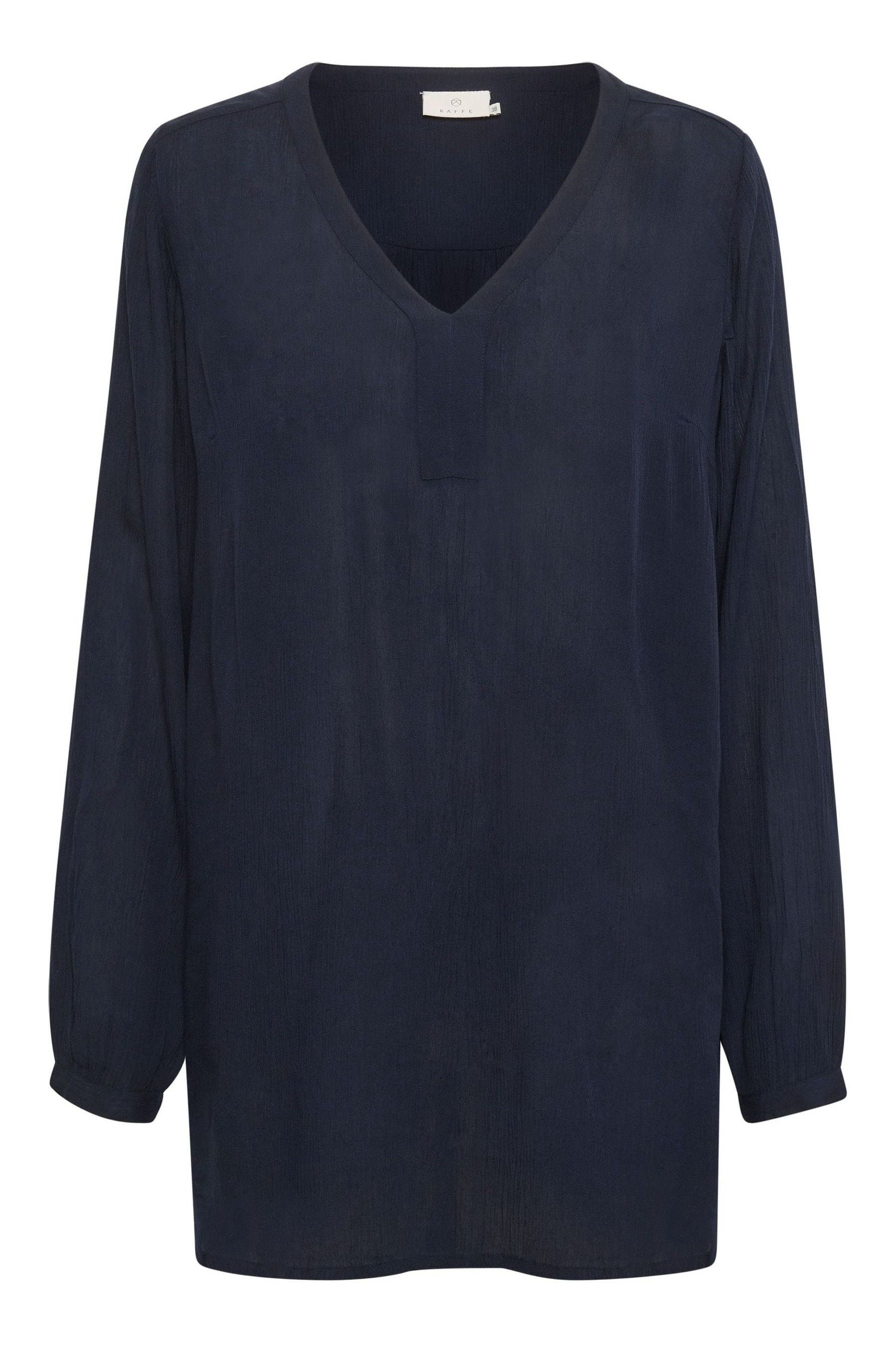 Buy Kaffe Blue Amber V-Neck Long Sleeve Tunic from the Next UK online shop