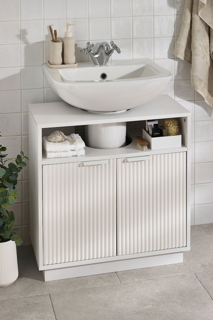 White Garda Textured Under Sink Storage Unit - Image 1 of 1