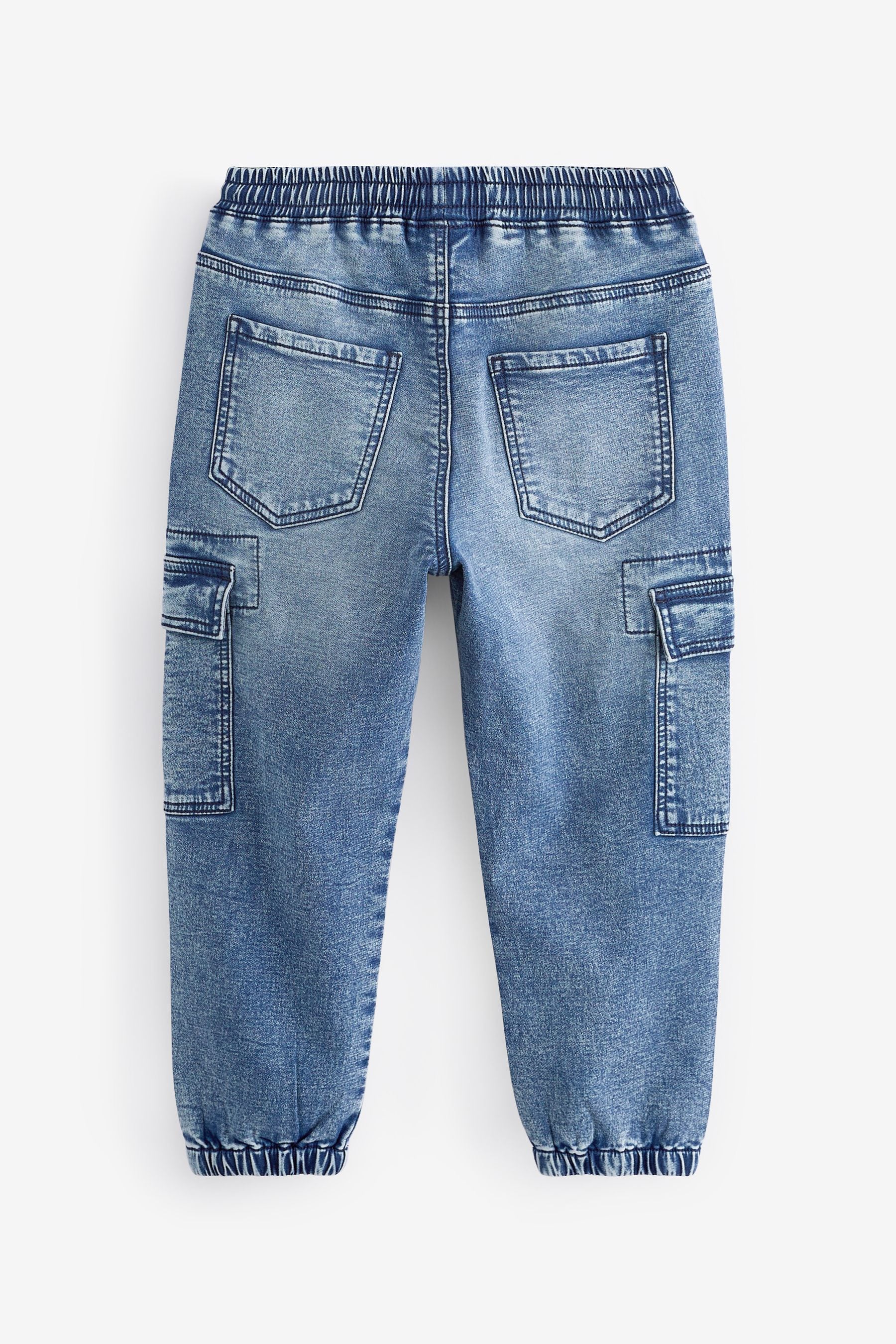 Buy Blue Cargo Jeans With Elasticated Waist (3-16yrs) from Next Australia