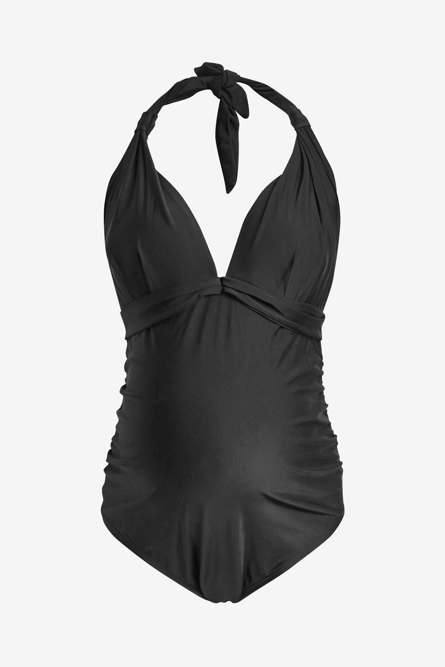 Buy Seraphine Black Halter Neck Maternity Swimsuit from the Next UK