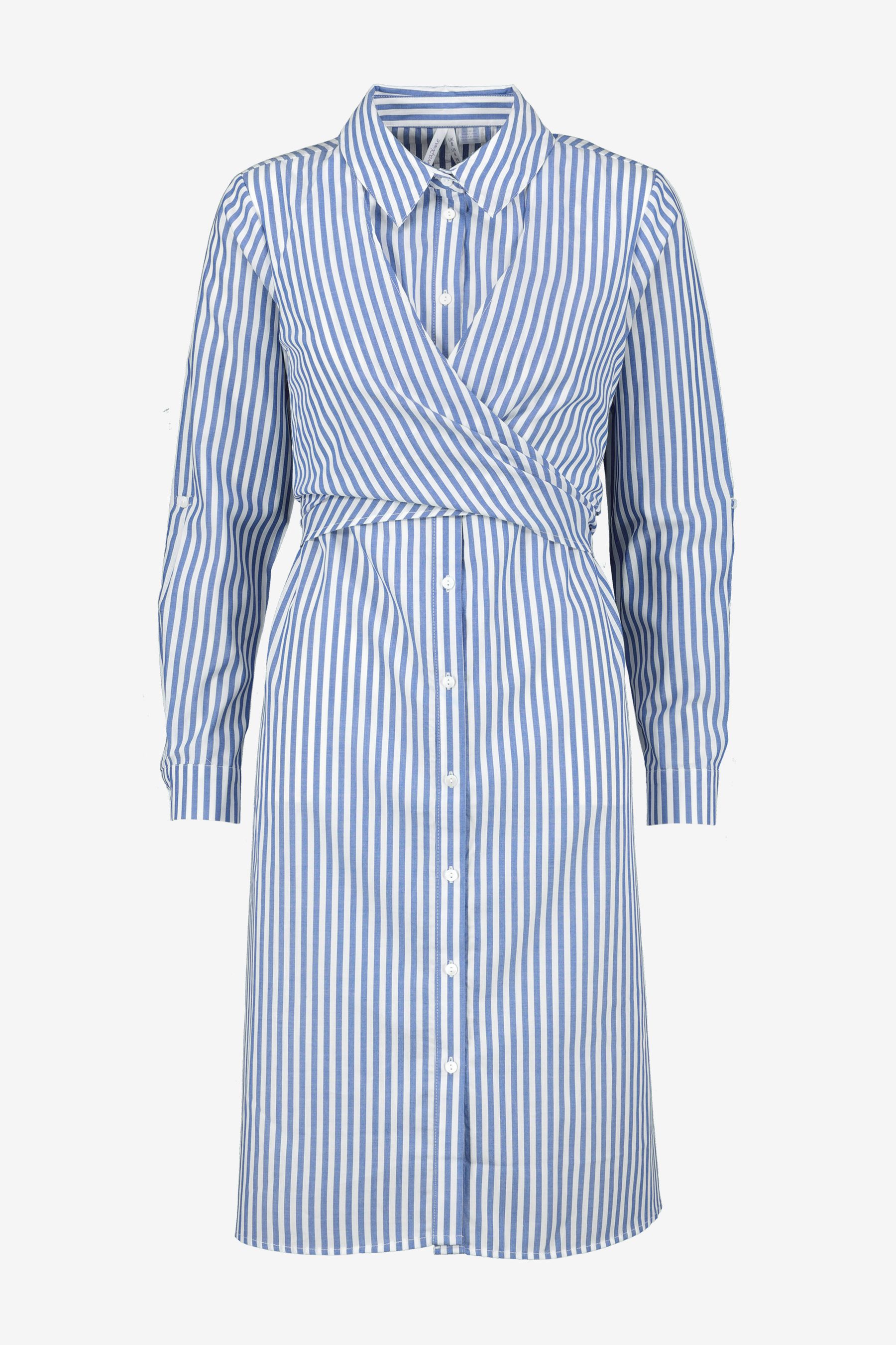 Buy Seraphine Blue Stripe Cotton And Lyocell Maternity And Nursing Shirt Dress from Next Australia