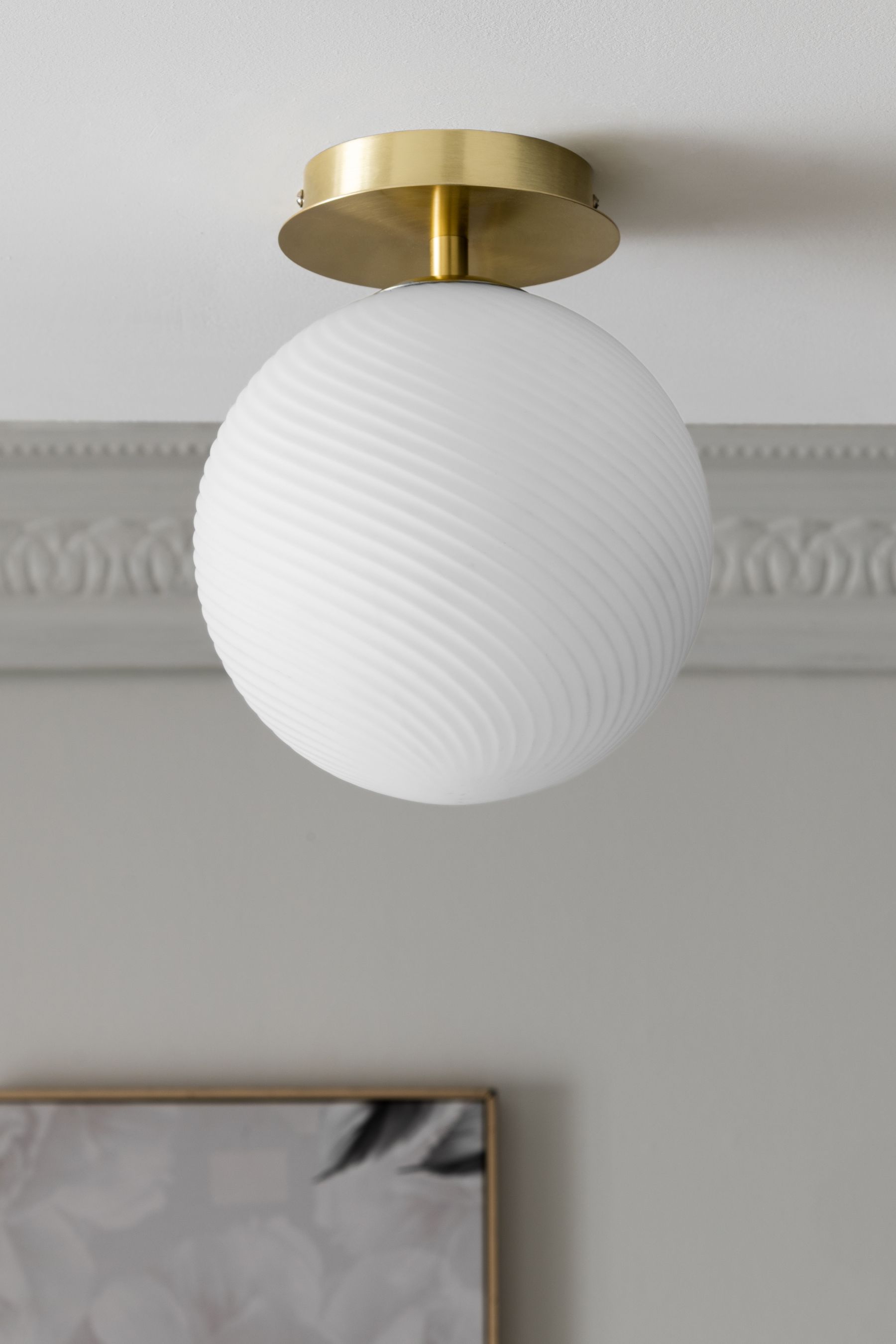 Buy Brass Bromma Flush Ceiling Light Also Suitable For Bathrooms from