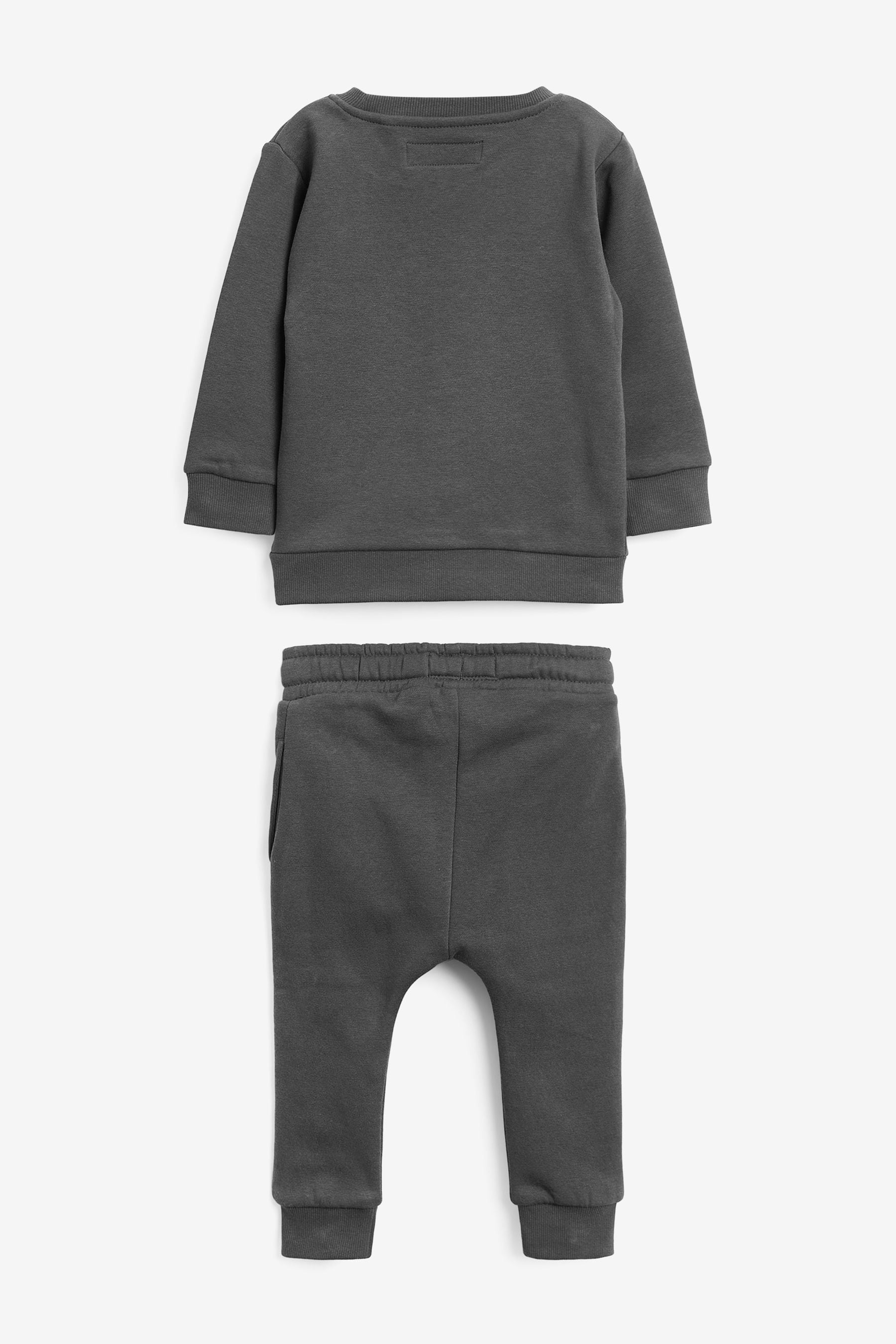 Buy Grey Charcoal Jersey Sweatshirt And Joggers Set (3mths7yrs) from the Next UK online shop