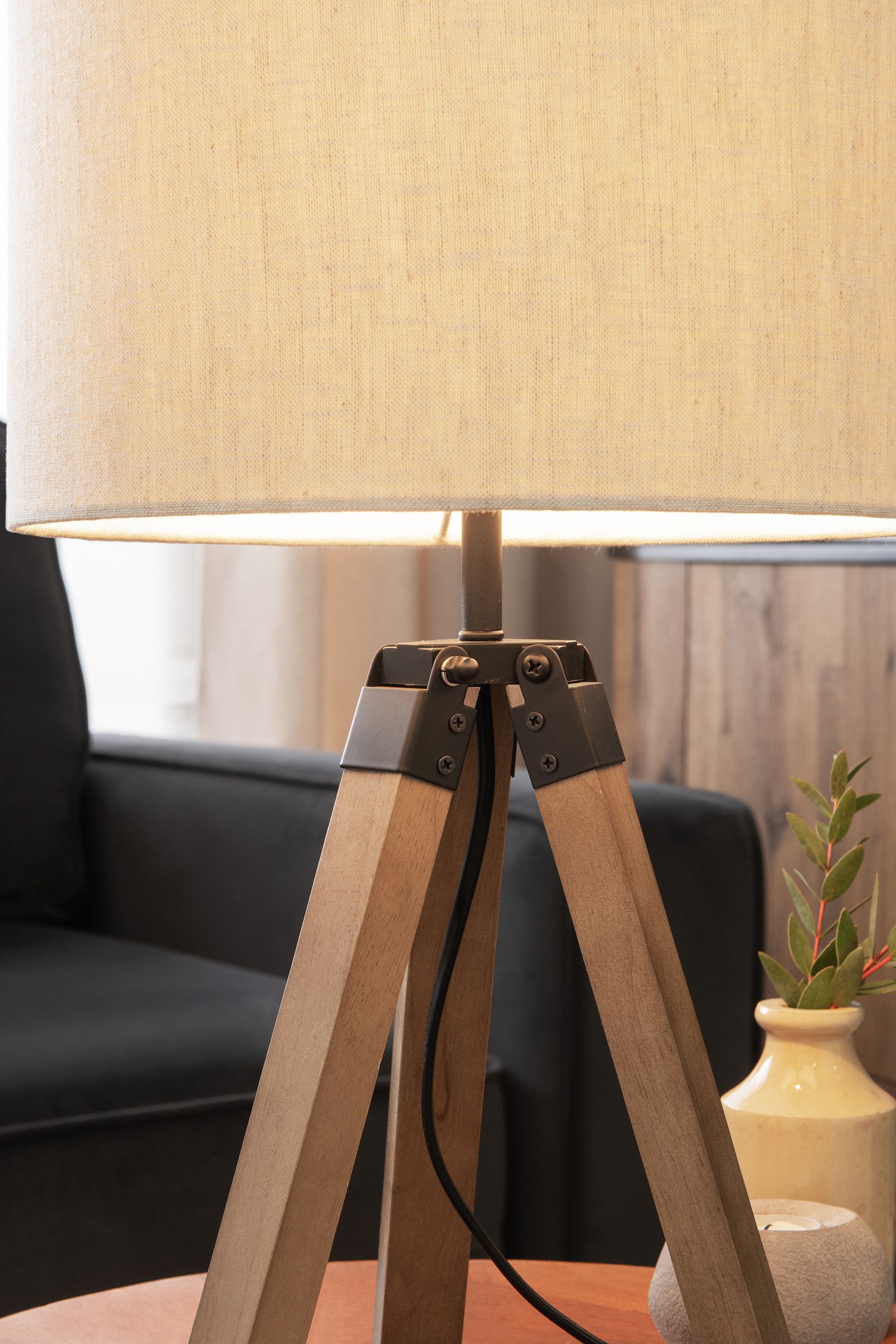 Buy Brown Bronx Wood Tripod Table Lamp from the Next UK online shop