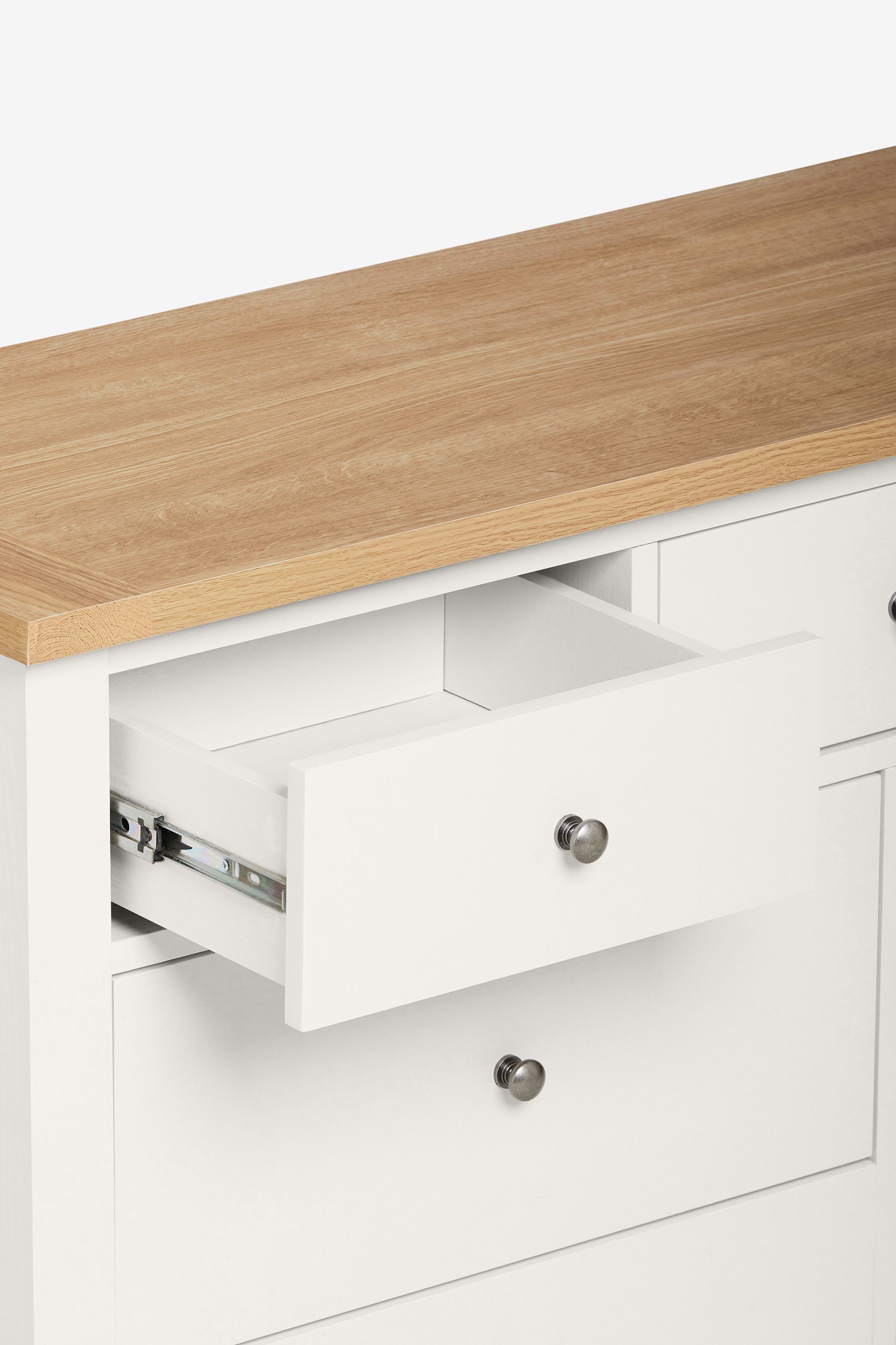 Buy Chalk White Malvern Paint Effect 7 Drawer Chest of Drawers from the