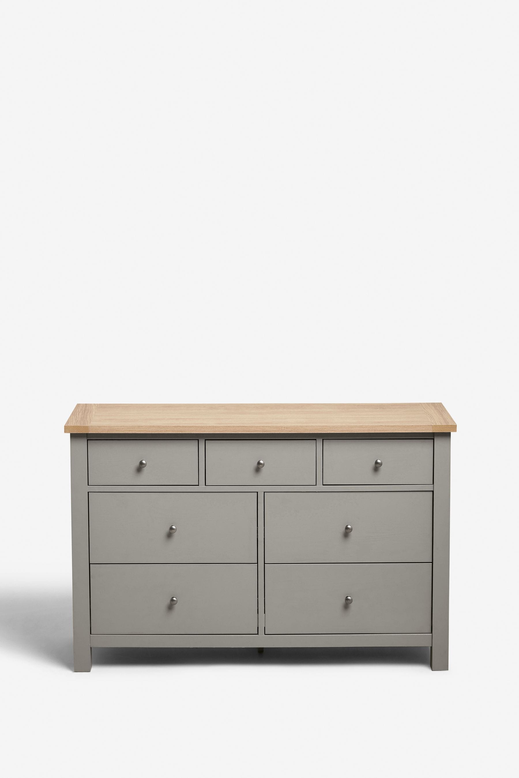 Buy Dove Grey Malvern Paint Effect 7 Drawer Chest of Drawers from the