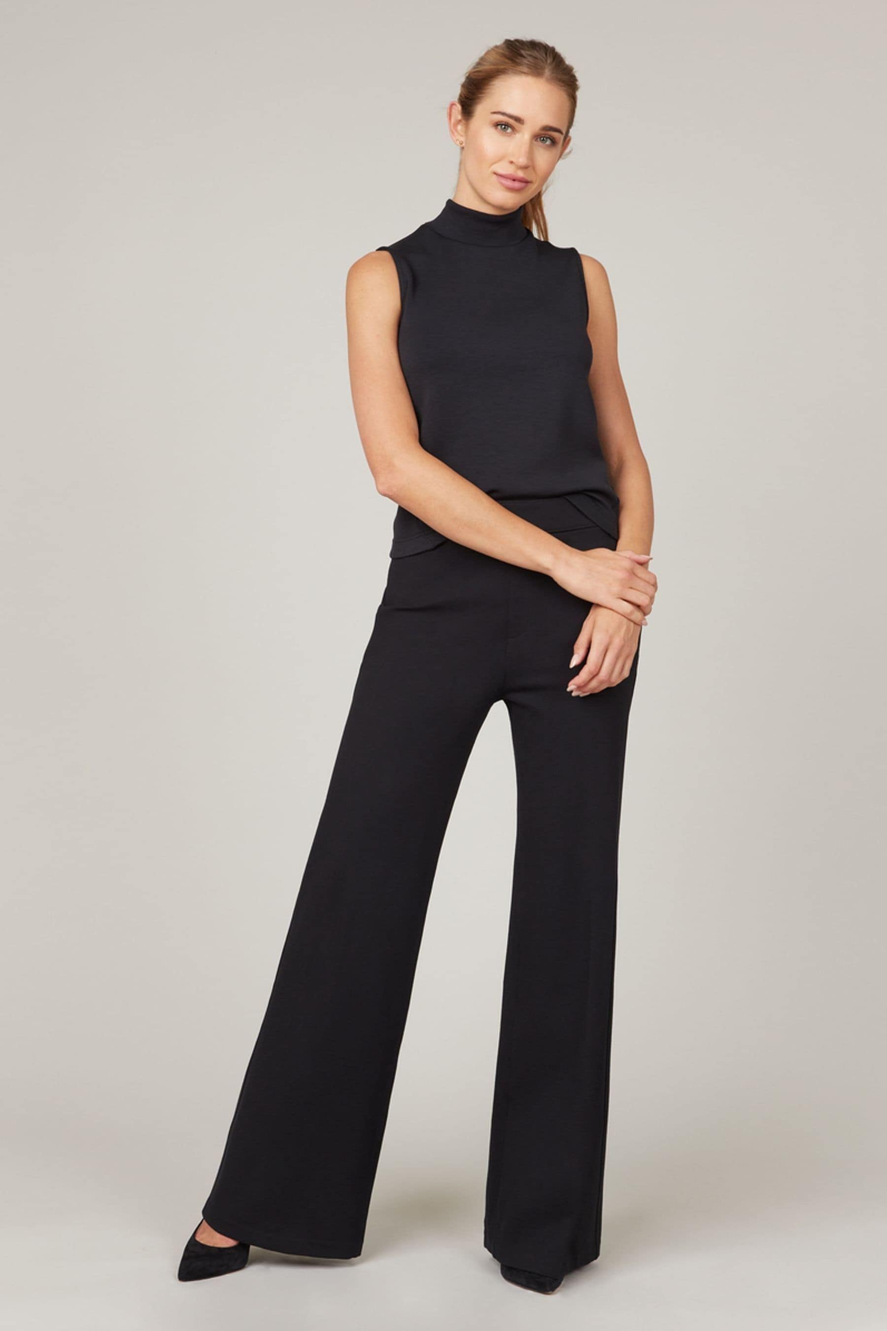Buy SPANX® Black The Perfect Pant Wide Leg Trousers from the Next UK ...