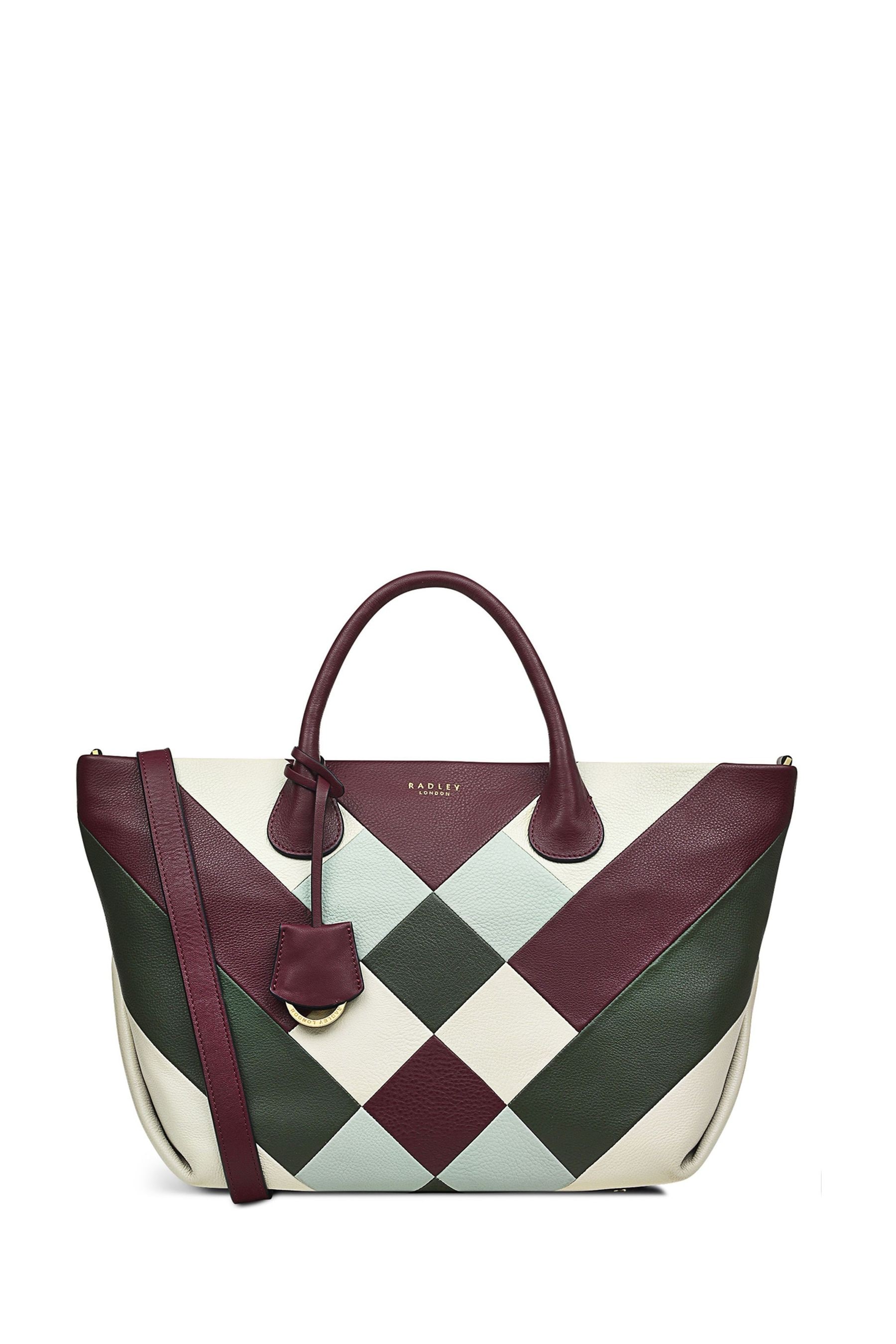 Buy Radley London Red Aster Way Diamond Patchwork Medium Ziptop Grab Bag from the Next UK online