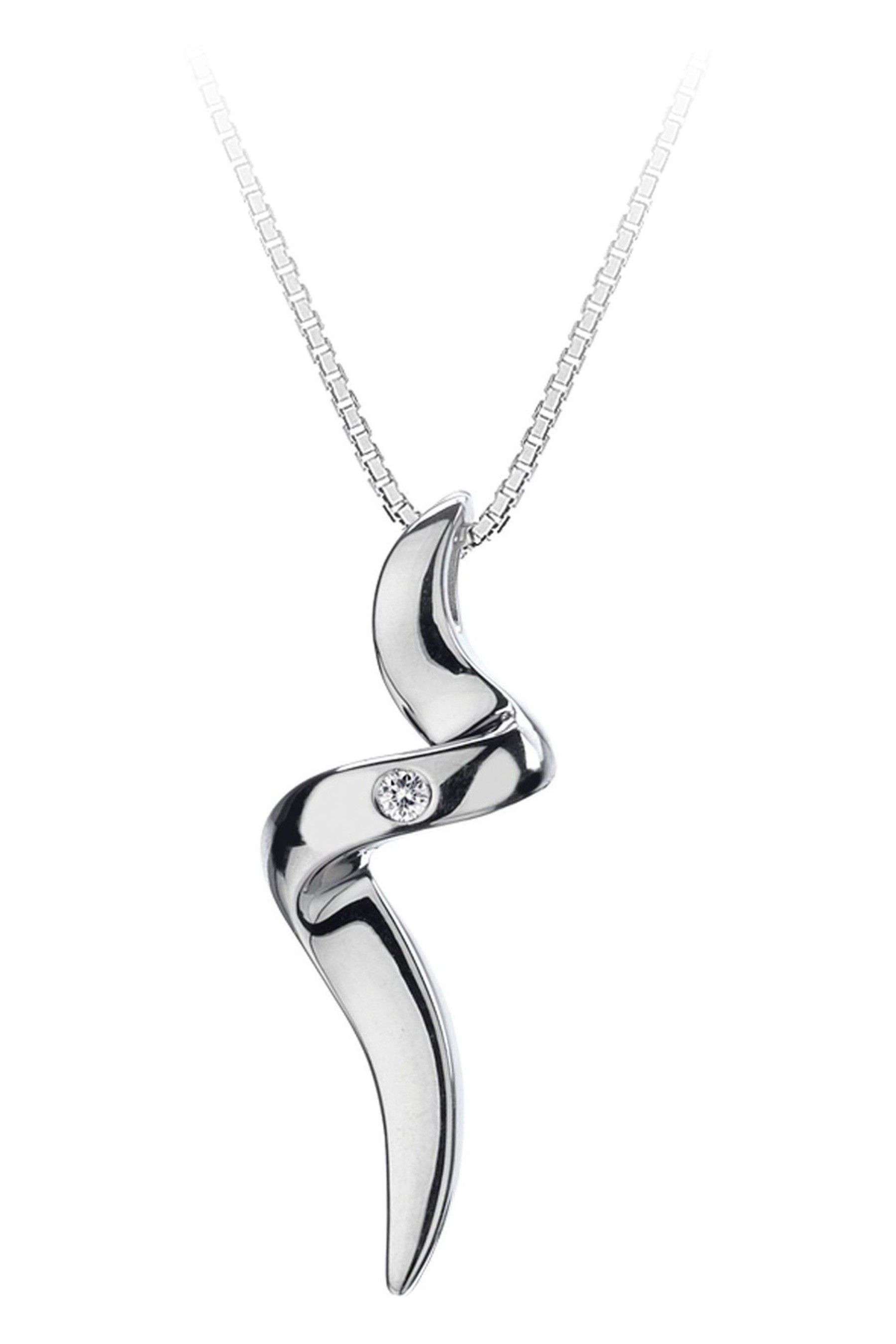 Buy Hot Diamonds Silver Tone Sensual Pendant Necklace from the Next UK ...