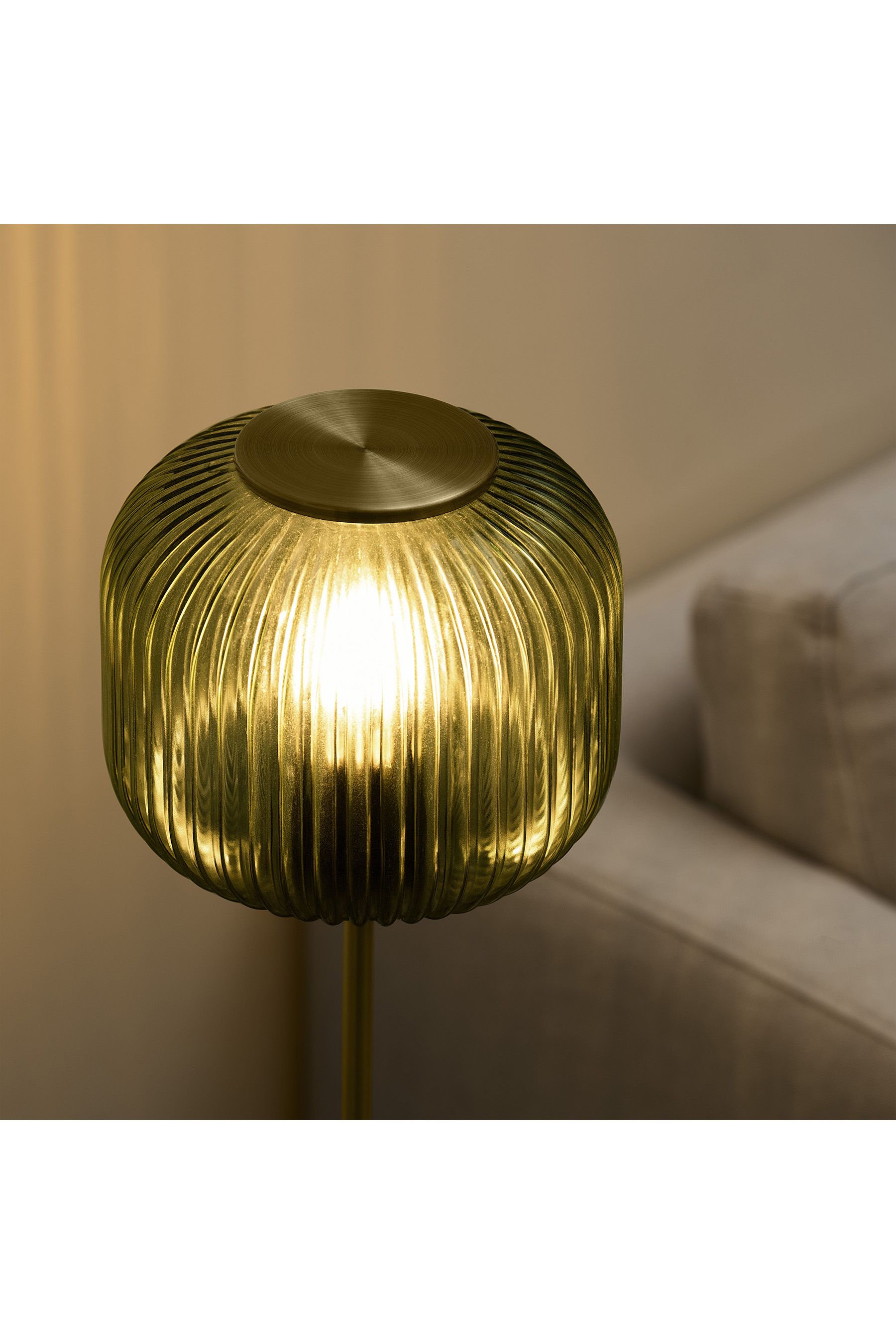 Buy Green & Antique Brass Briz Table Lamp from the Next UK