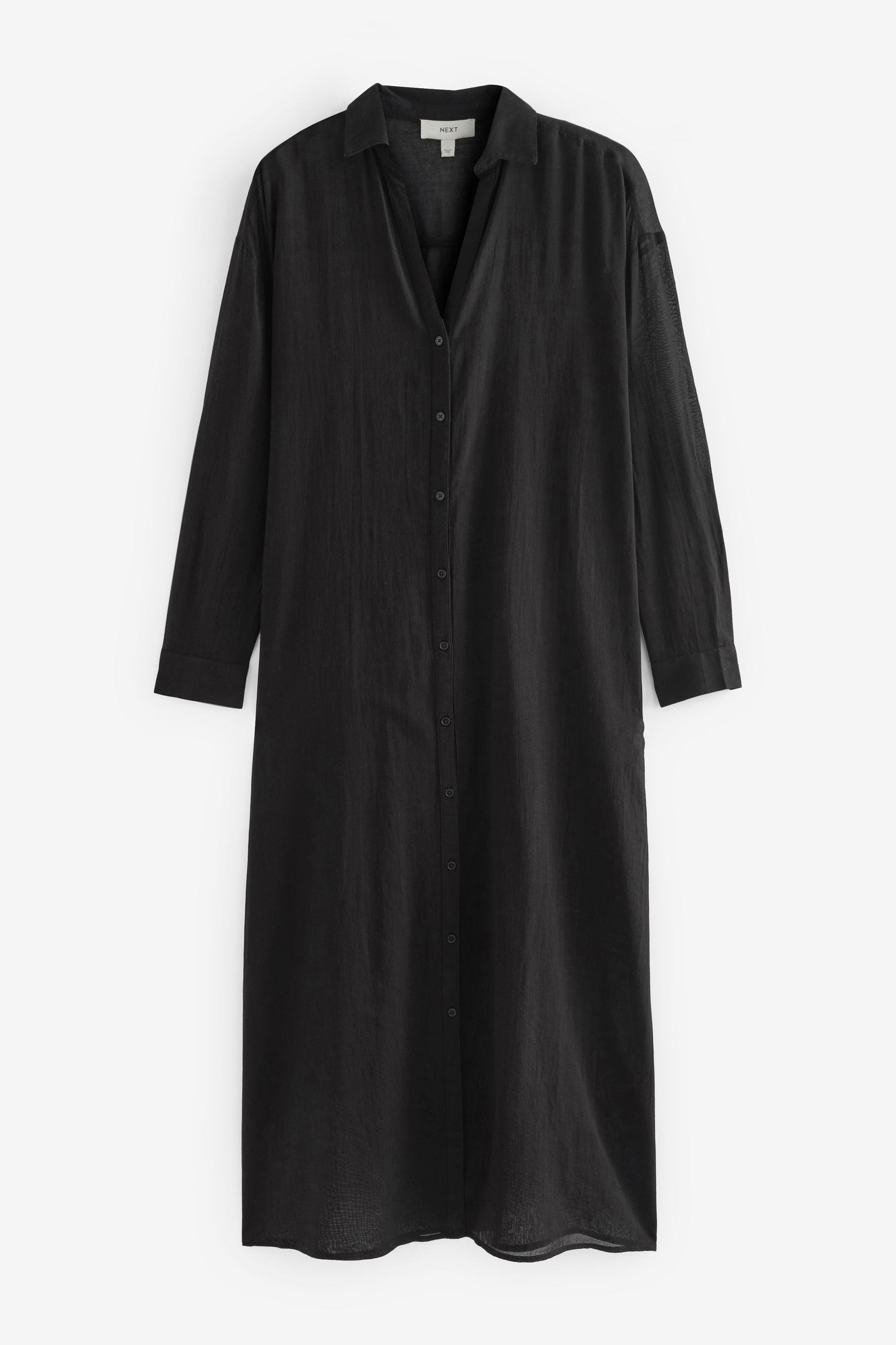 Buy Black Maxi Beach Shirt Cover Up from the Next UK online shop