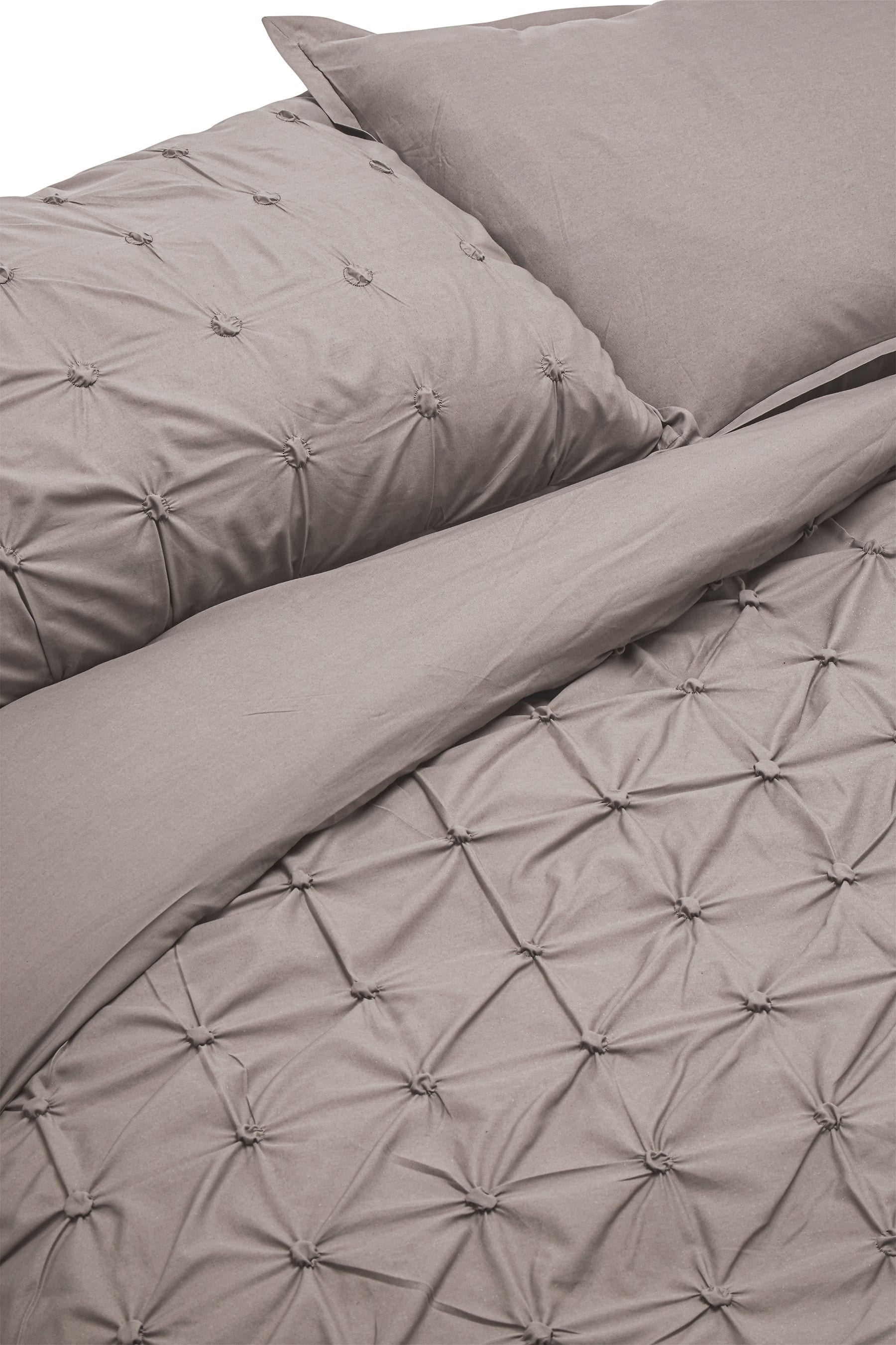 Buy Textured Pleats Duvet Cover And Pillowcase Set from Next Israel