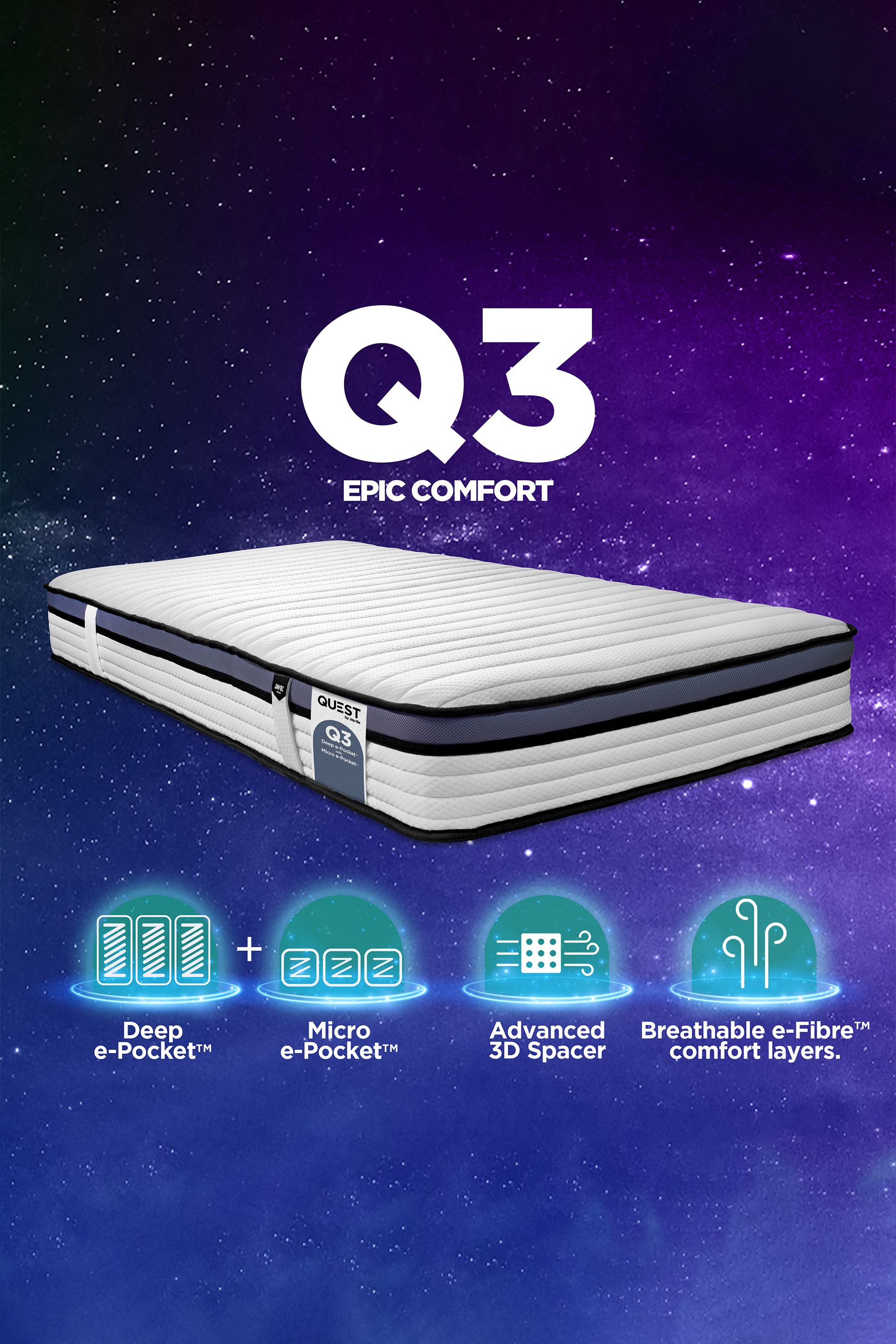 Buy JayBe Children's Q3 Epic Comfort Deep Mattress from the Next UK