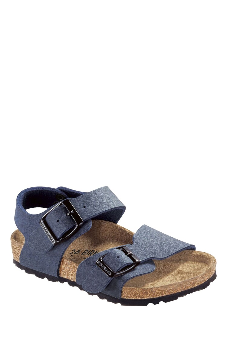 Birkenstock Navy Kids New York Birko Flor Sandals - Image 1 of 1