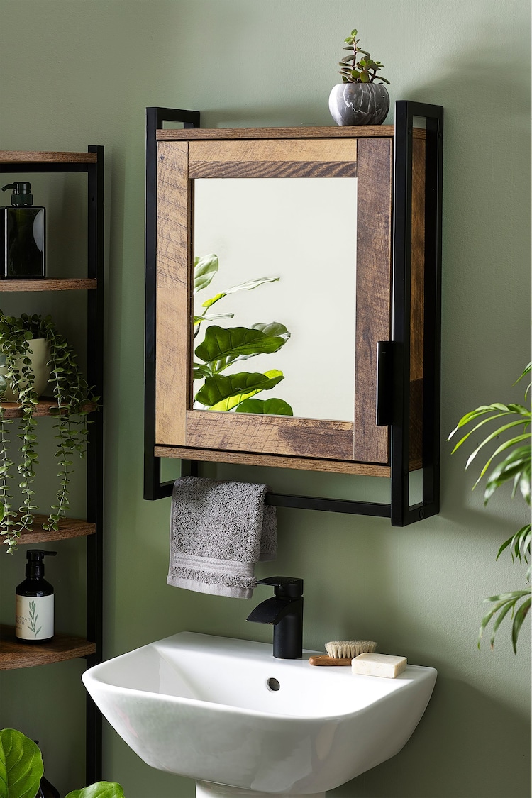 Natural Bronx Sliding Door Single Mirror Cabinet - Image 1 of 1