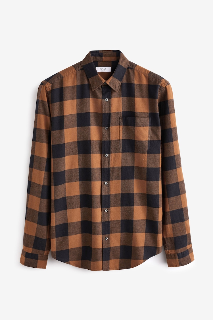 Black/Tan Check Long Sleeve Shirt - Image 1 of 1