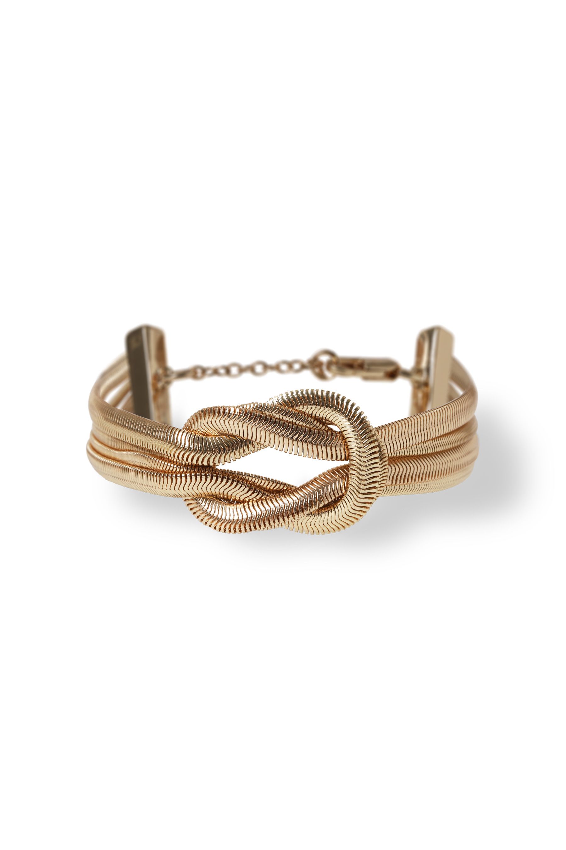 Buy Aela Gold Tone Snake Chain Knot Bracelet from the Next UK online shop