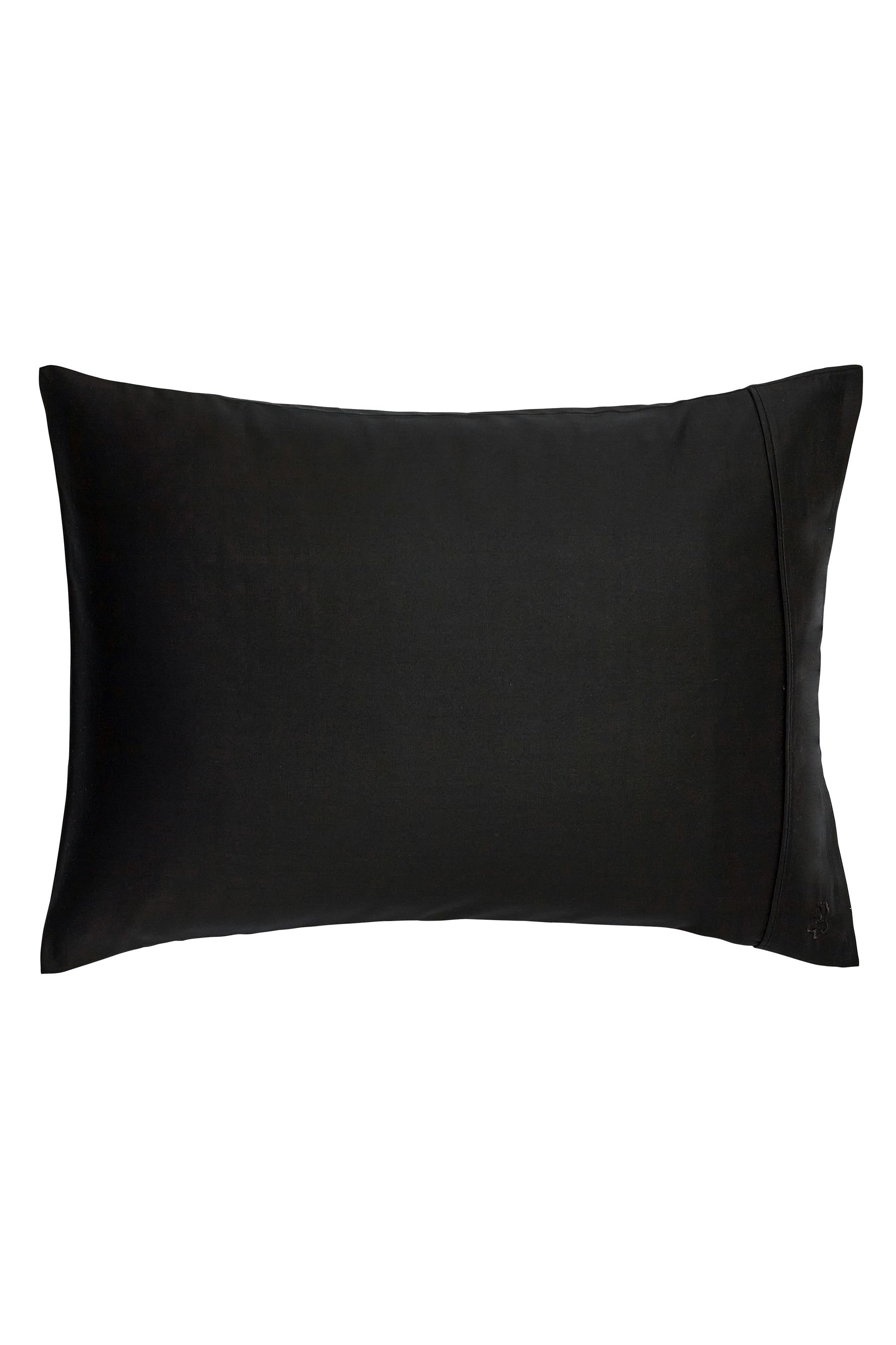 Buy Ted Baker Black Silky Smooth Plain Dye 250 Thread Count Cotton ...