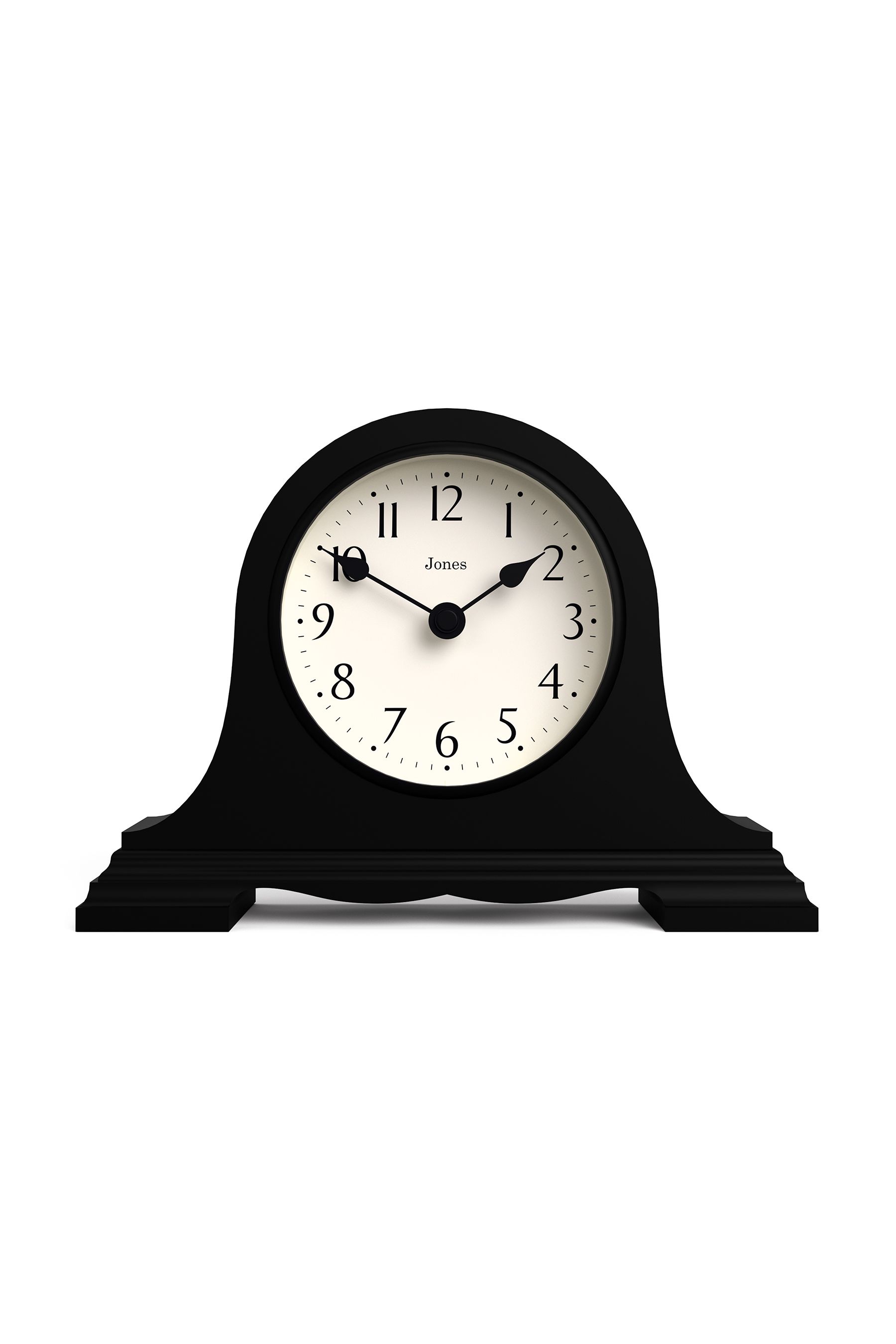 Buy Jones Clocks Black Black Mantel Clock with Arabic Dial from the