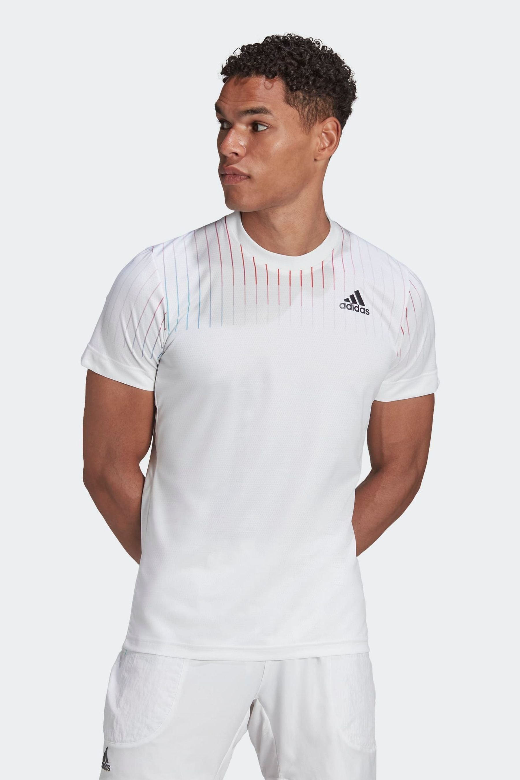 Buy adidas Melbourne Tennis Freelift Printed White TShirt from the Next UK online shop