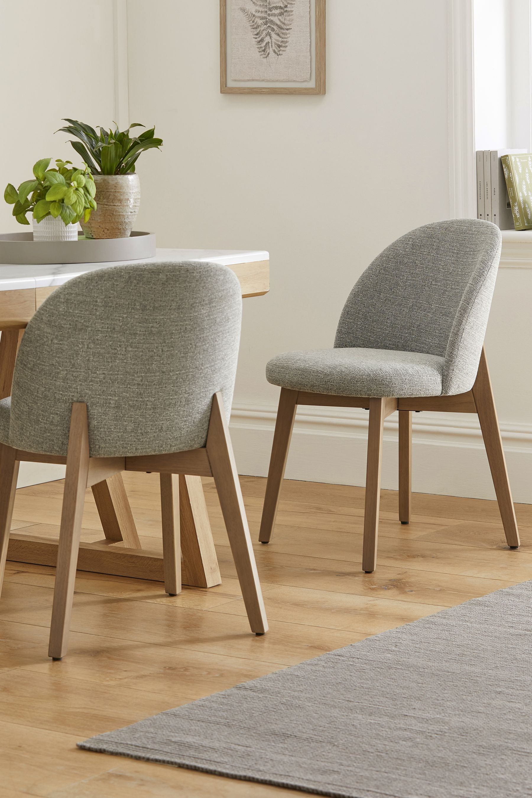 Buy Tweedy Plain Mid Grey Oak Effect Leg Preston Oak Effect Leg Dining