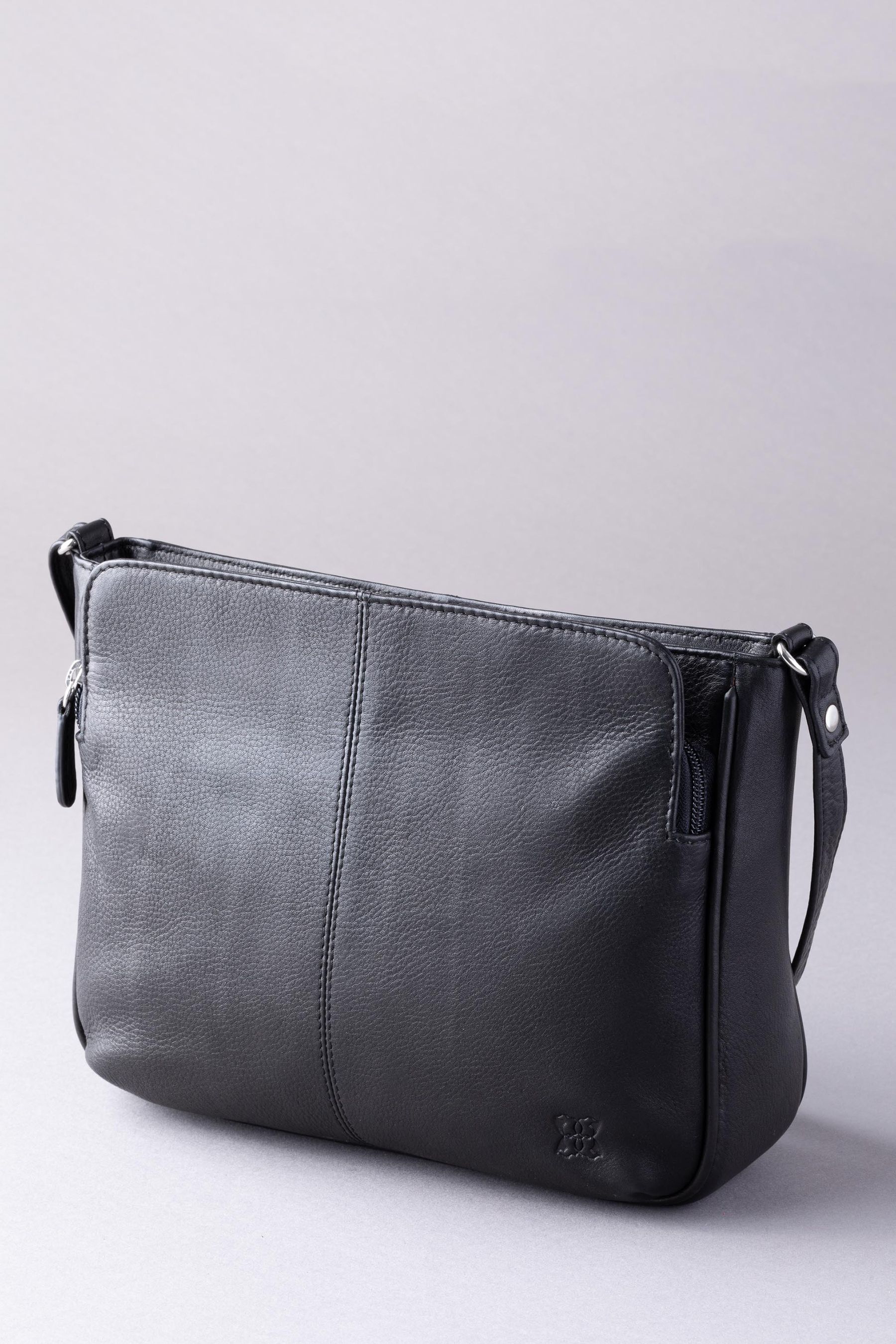 Buy Lakeland Leather Black Ambleside Leather CrossBody Bag from the