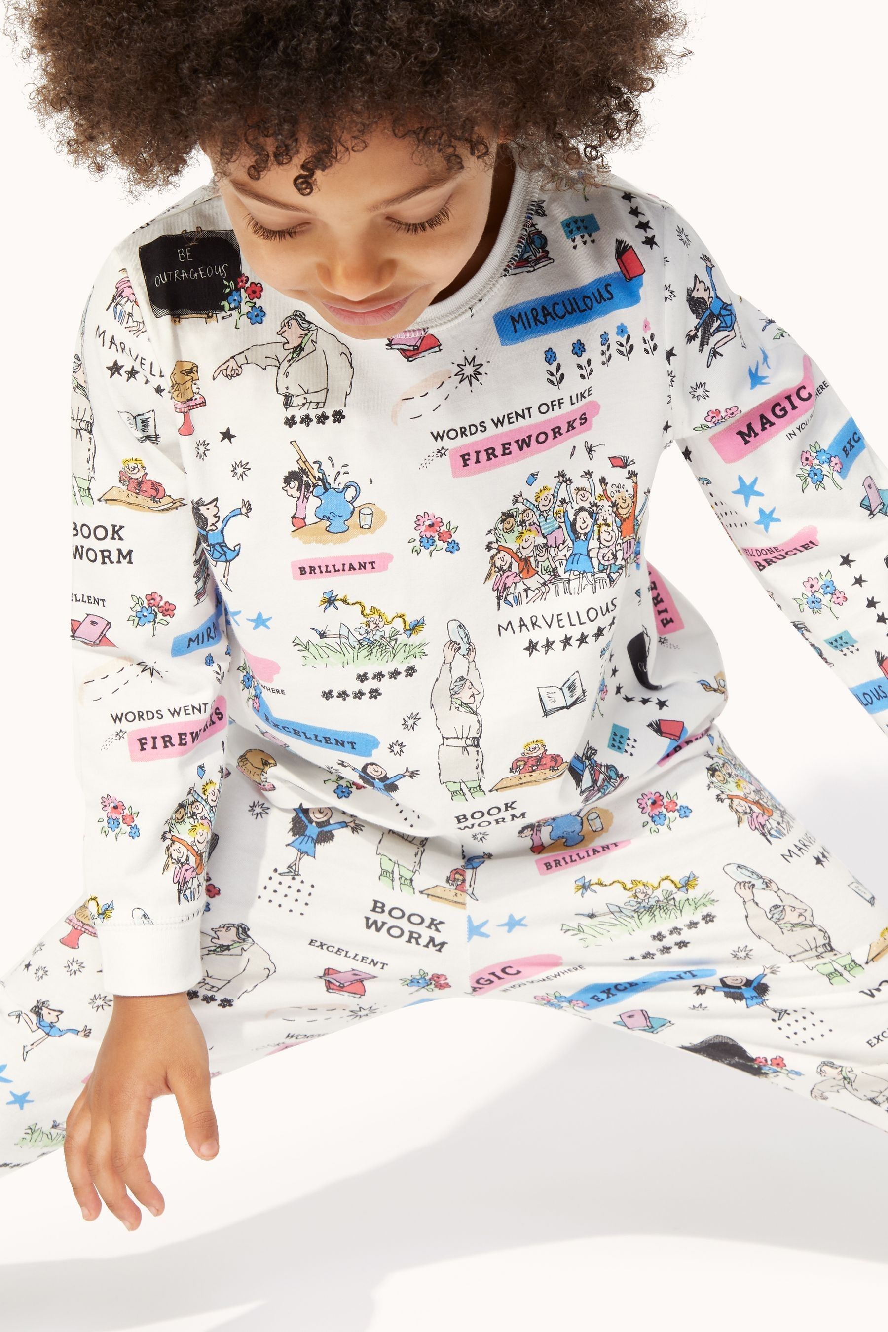 Buy Cath Kidston Girls Cream Long Sleeve Jersey Pyjamas from the Next