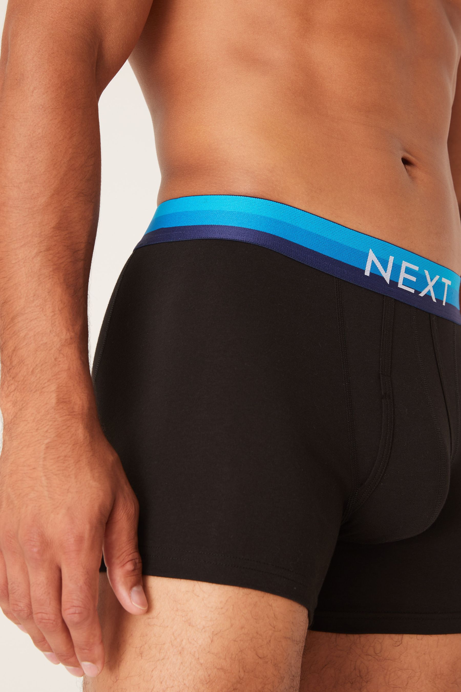 Buy Black Ombre Waistband 10 pack AFront Boxers from Next Ireland