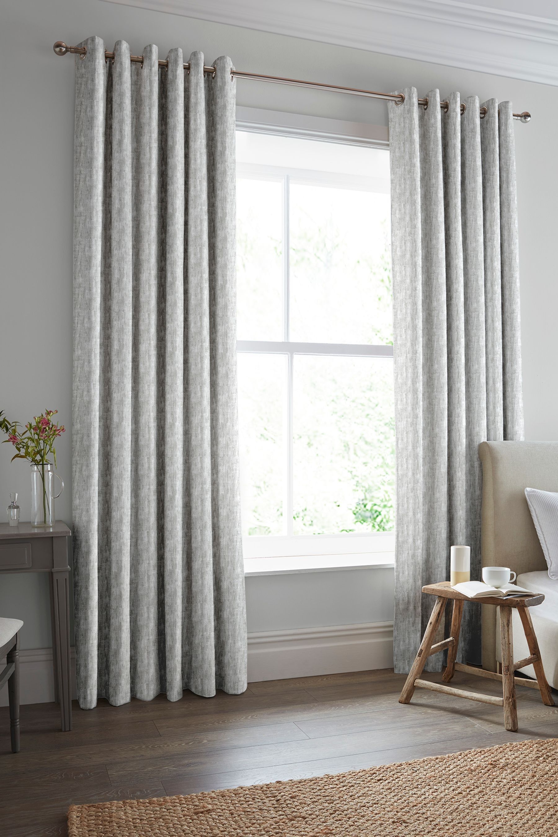 Buy Laura Ashley Dove Whinfell Made To Measure Curtains from the Next