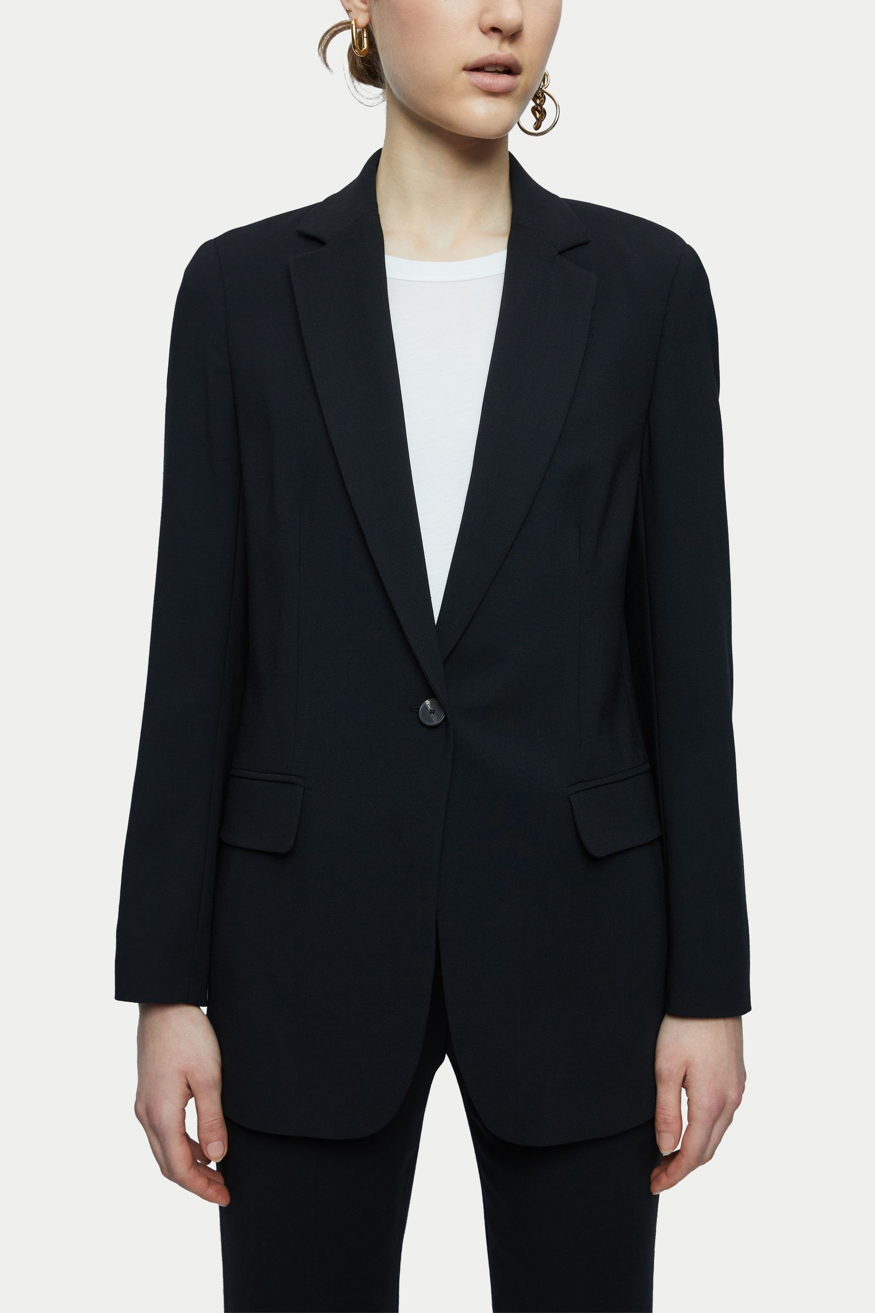 Buy Jigsaw Black Fluid Twill Knox Blazer from the Next UK online shop