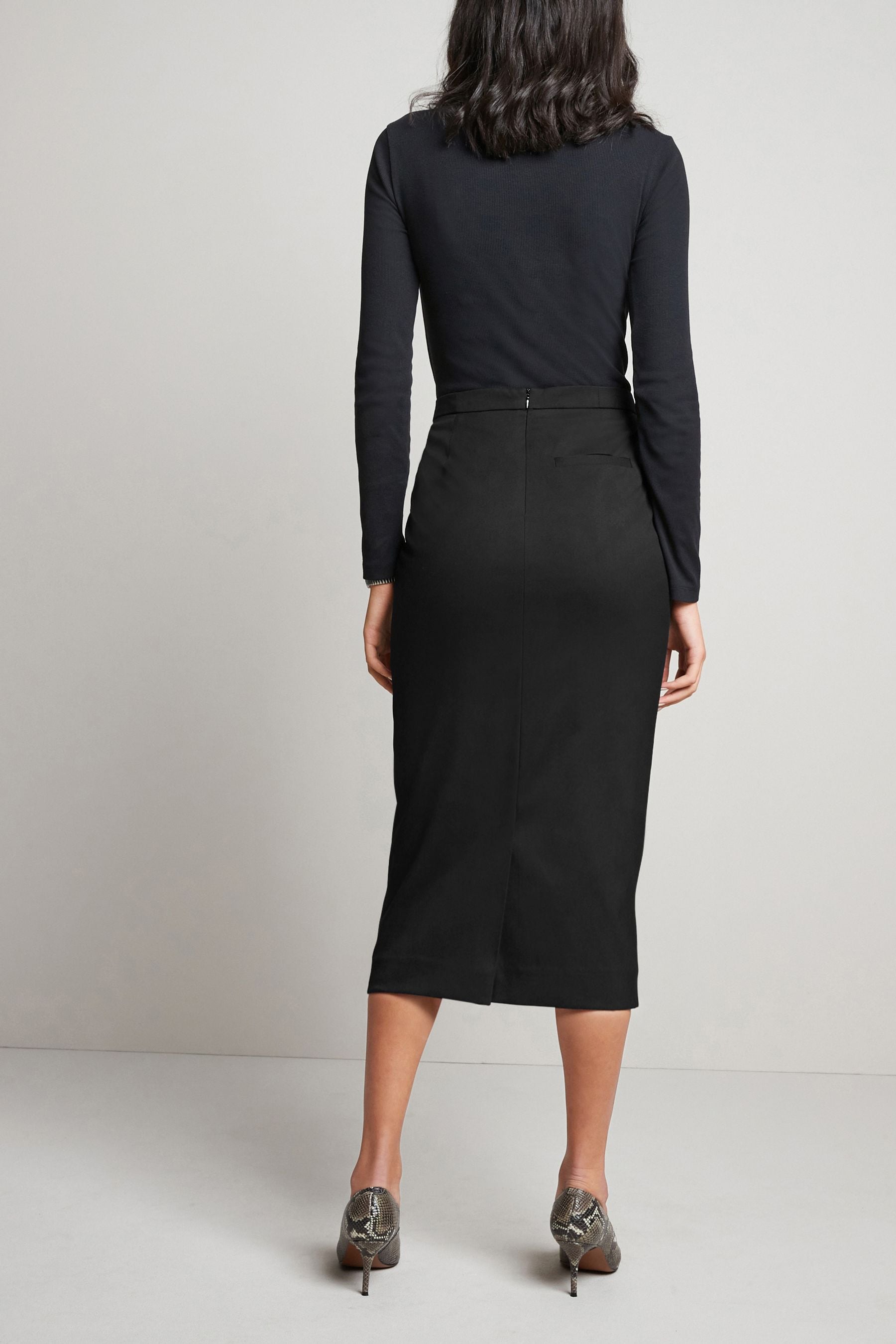 Buy Black Tailored Midi Pencil Skirt from the Next UK online shop