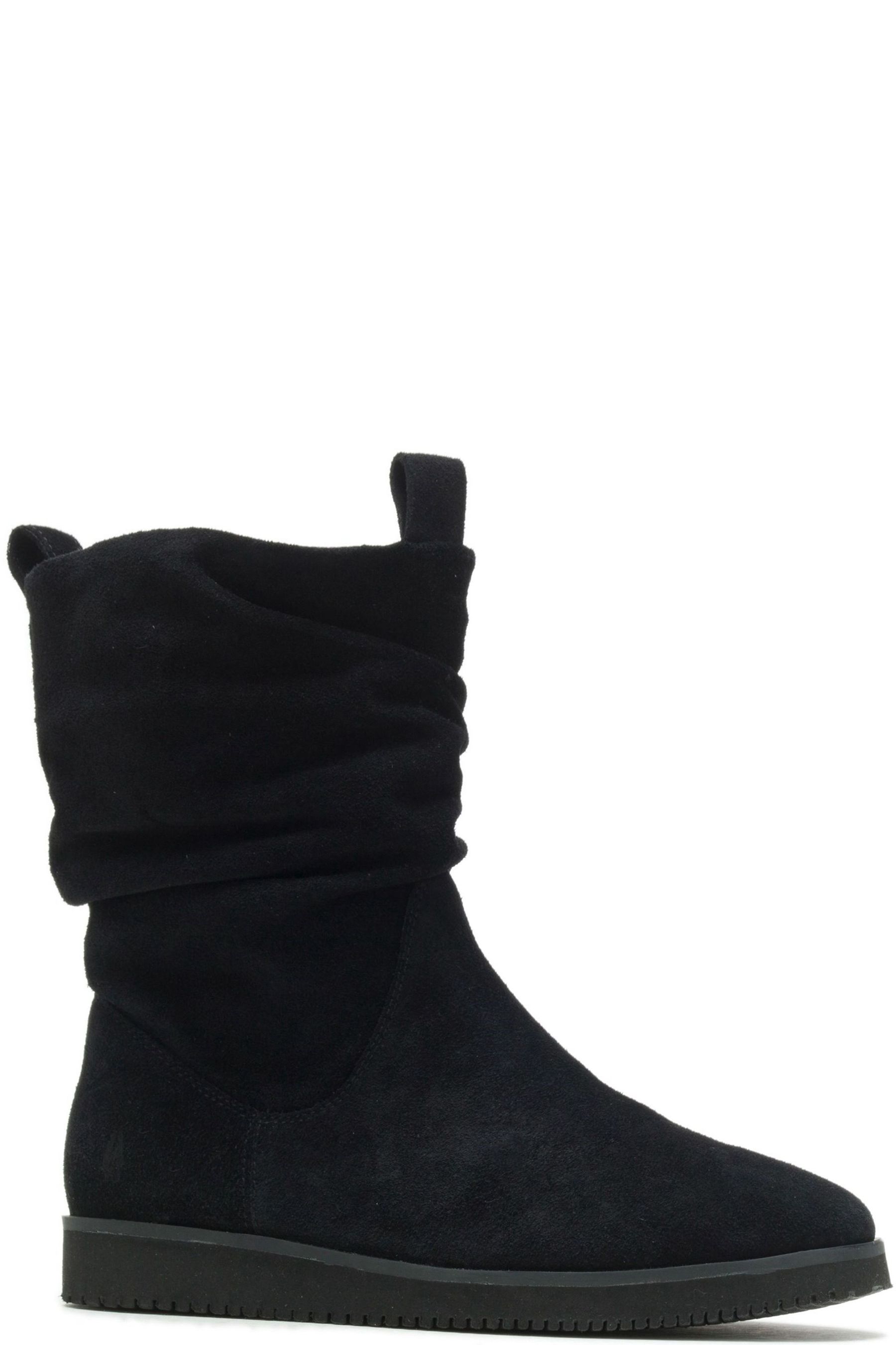 Buy Hush Puppies Chow Chow Ruched Black Boots from the Next UK online shop