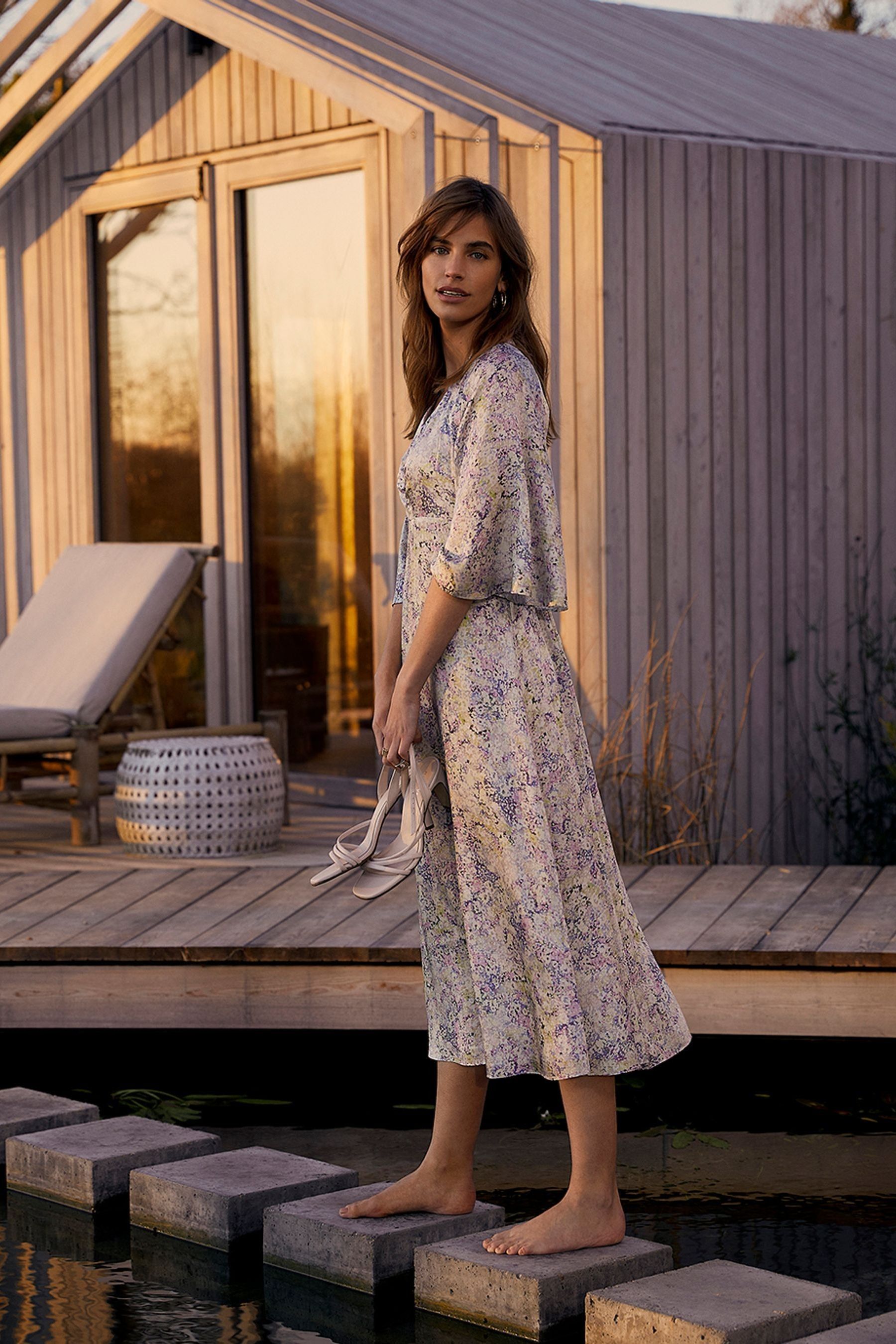 Buy Mint Velvet Yellow Floral Print Midi Summer Dress from Next Ireland