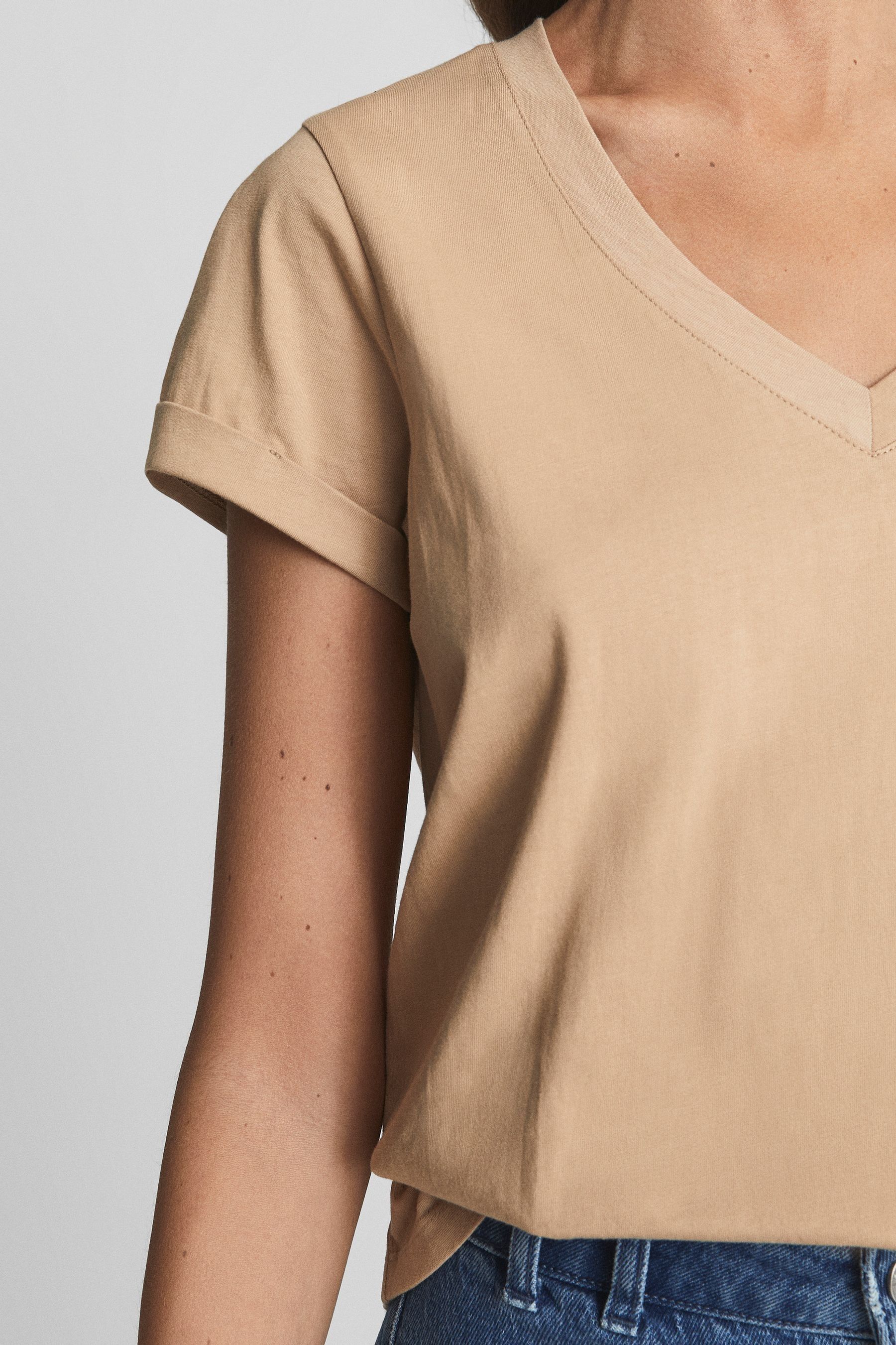 Buy Reiss Luana Cotton Jersey VNeck TShirt from the Next UK online shop