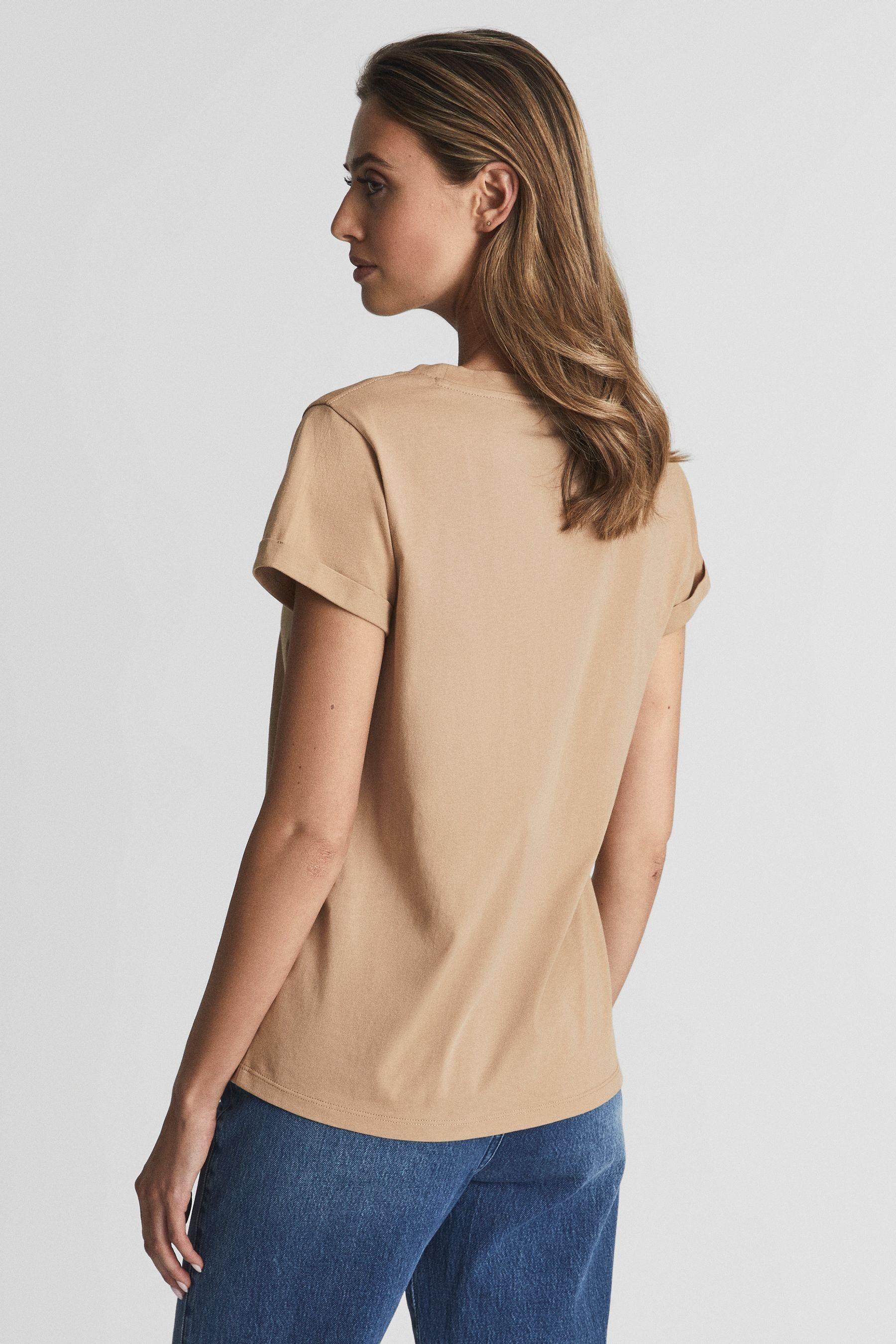 Buy Reiss Luana Cotton Jersey VNeck TShirt from the Next UK online shop
